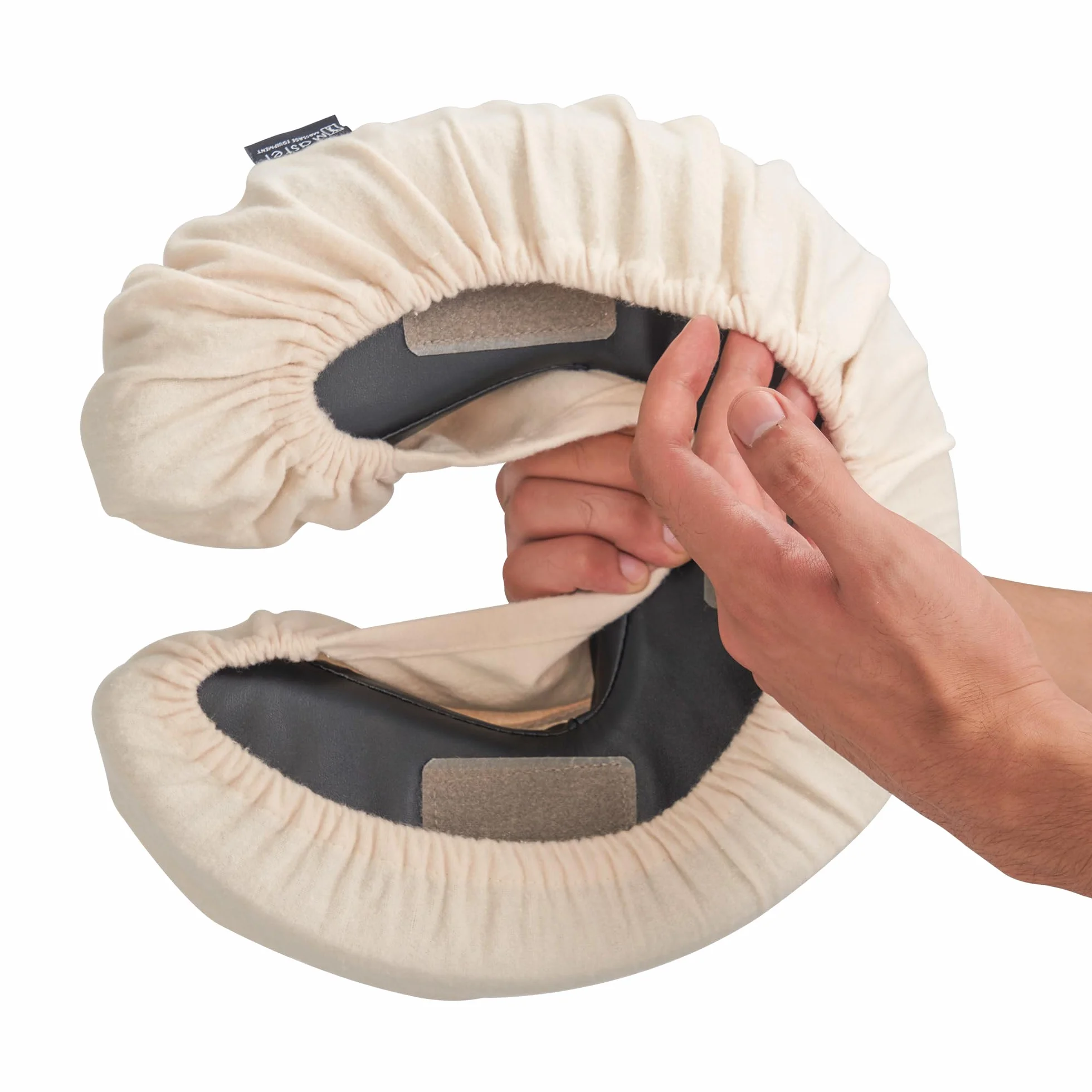 Master Massage Fundas de cabeza lavables 100% algodón para camilla de masaje, 6 unidades, crema