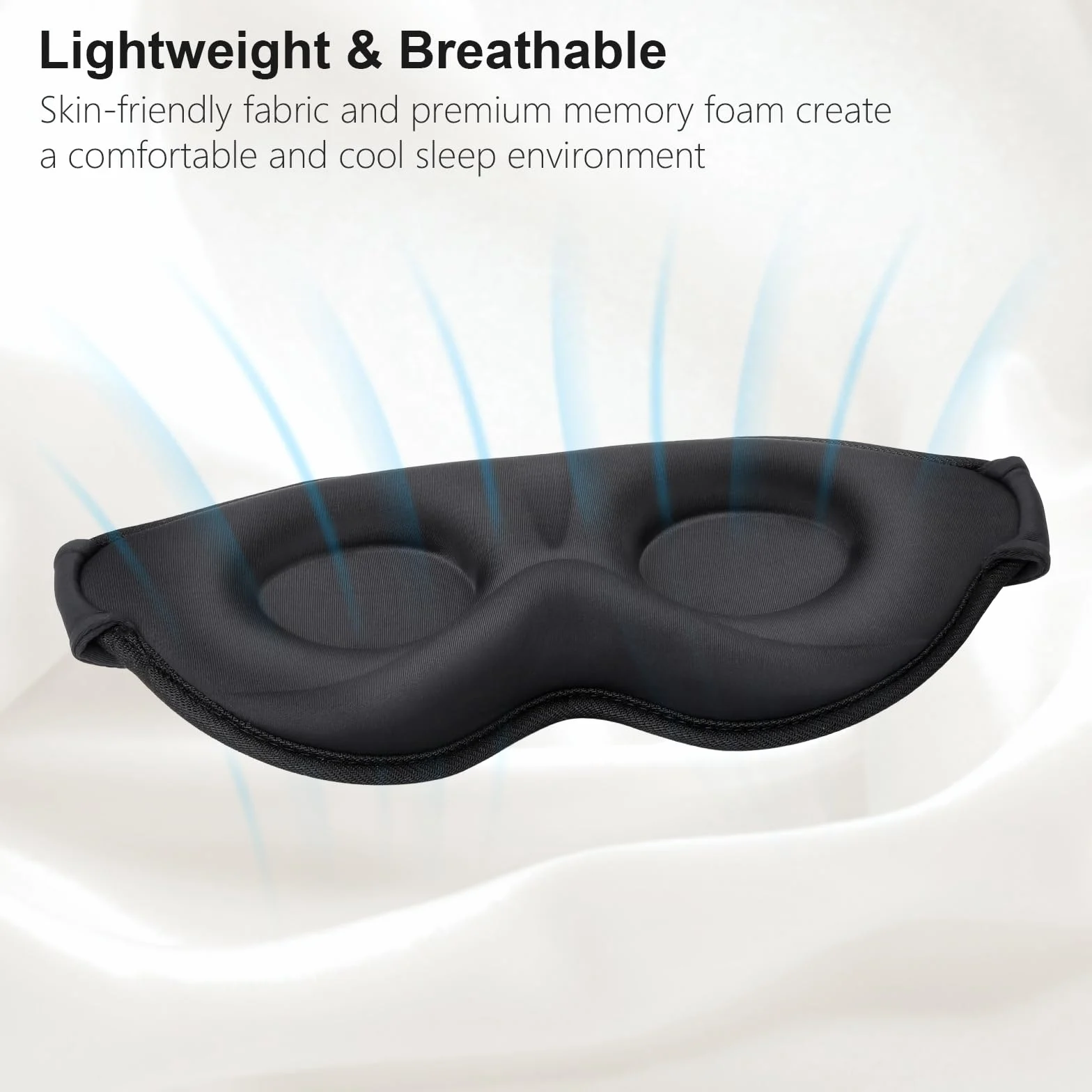 Gritin Antifaz para Dormir 3D Sin Presión Ocular Sleep Mask con Tapones para Dormir