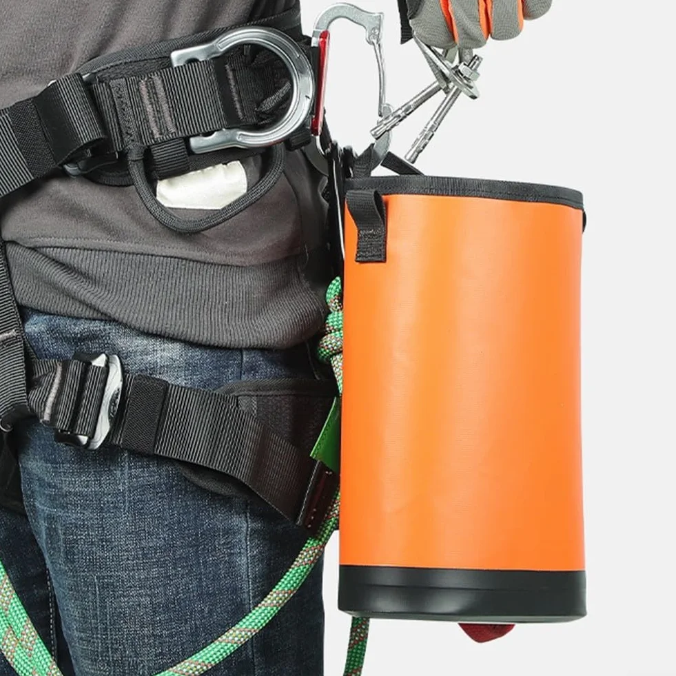 Bolsa de herramientas de escalada al aire libre, bolsa de cuerda ajustable para trepar árboles, se cuelga cómodamente para guardar todos tus elementos esenciales de escalada