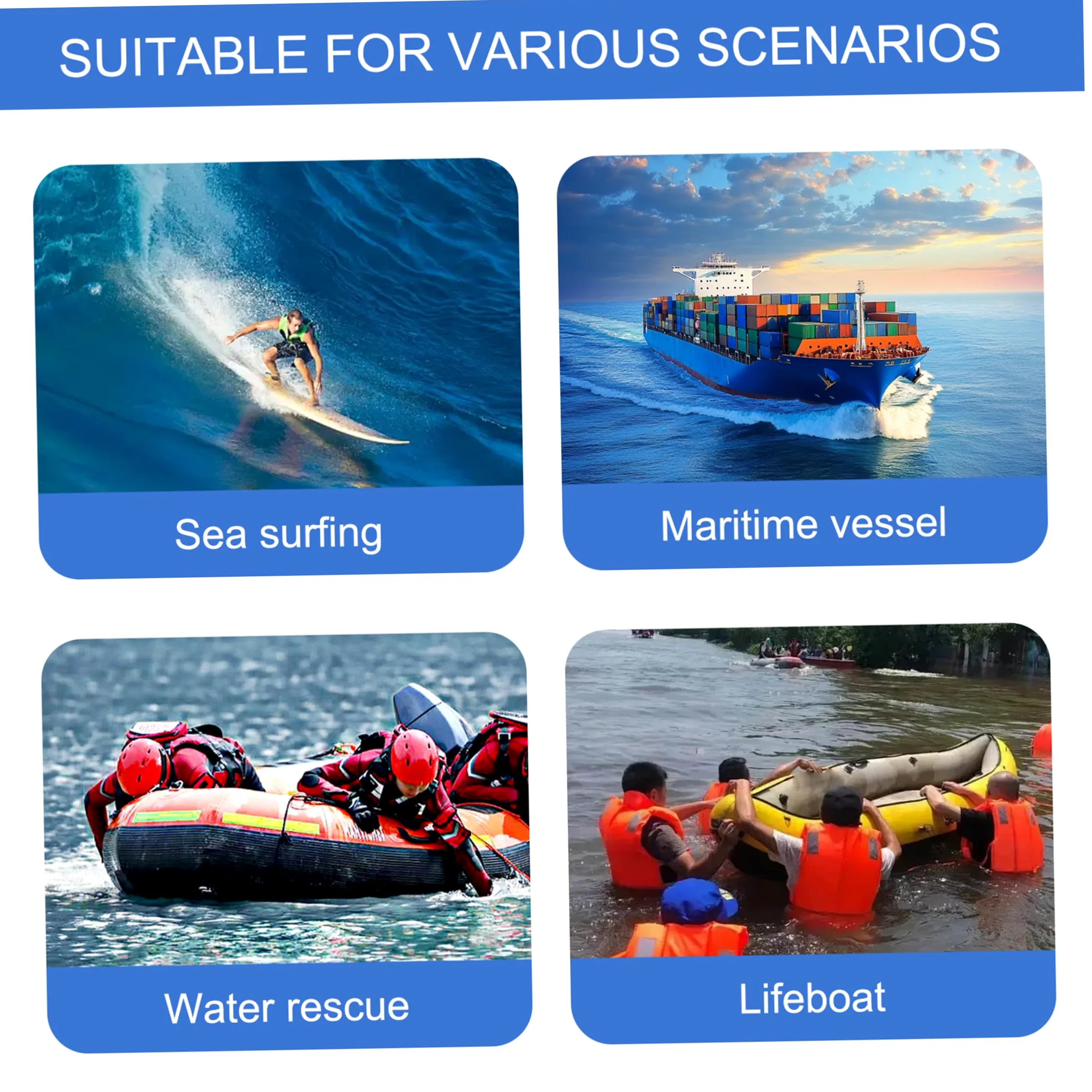 Salvavidas 2 Piezas Dispositivo de flotación arrojadizo para Barco Dispositivo de flotación arrojadizo Cojín Salvavidas para Barco Oxford Grueso e Impermeable Naranja de Alta Visibilidad