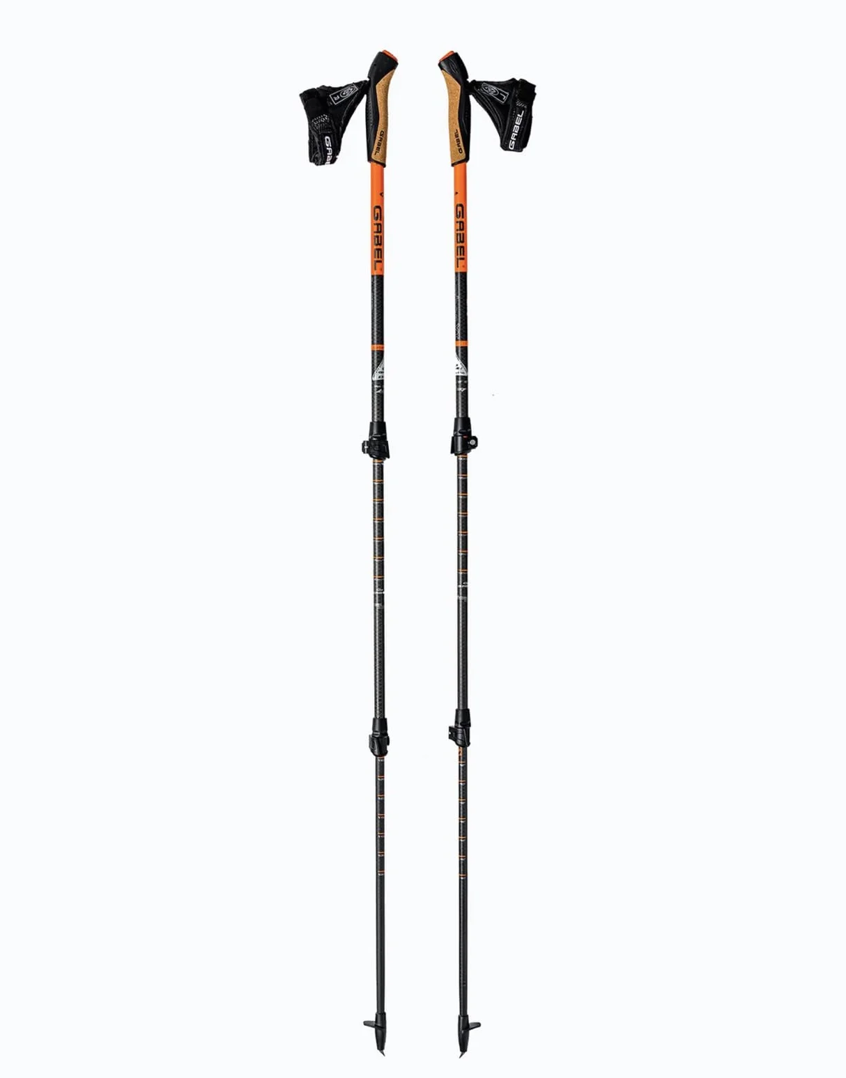 Gabel Bastones de marcha nórdica telescópicos Carbon XT 3S-100 F.L. Fabricado en Italia