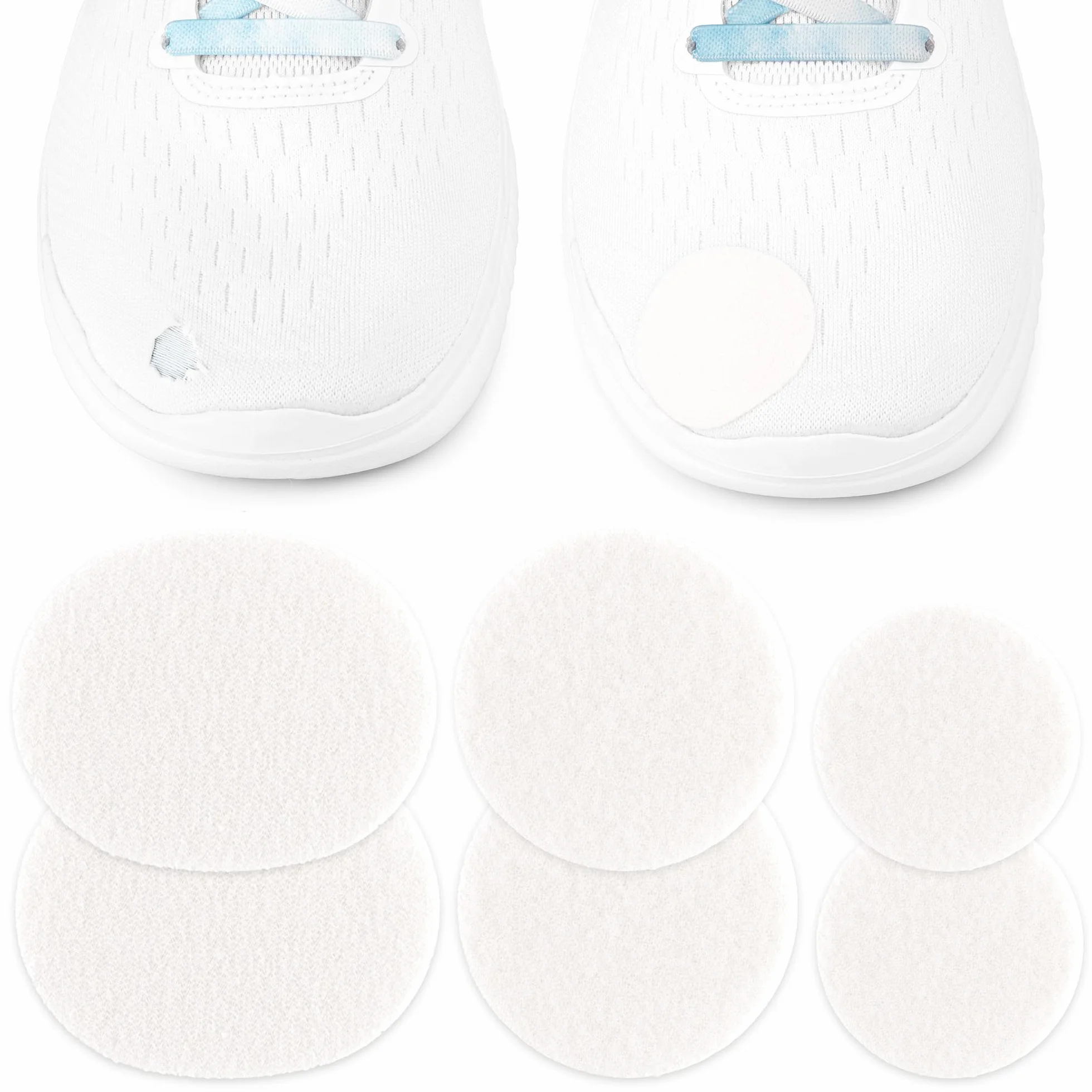 SULPO Parche protector de talón y reparación para zapatos, 6 unidades, blanco