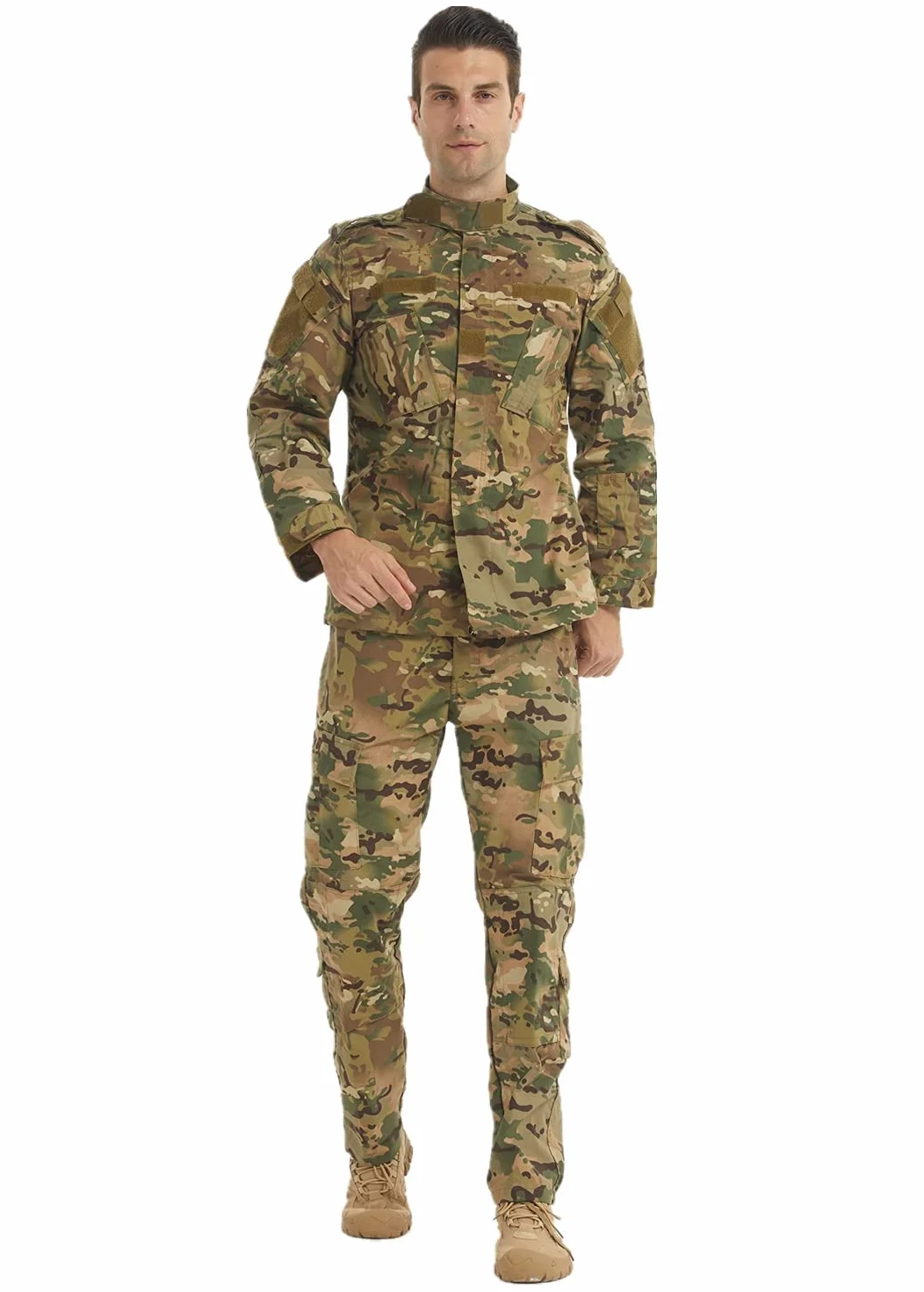 YUSHOW Militar Traje Hombre Airsoft Chaleco Manga Larga Pantalones Uniforme Caza Paintball BDU