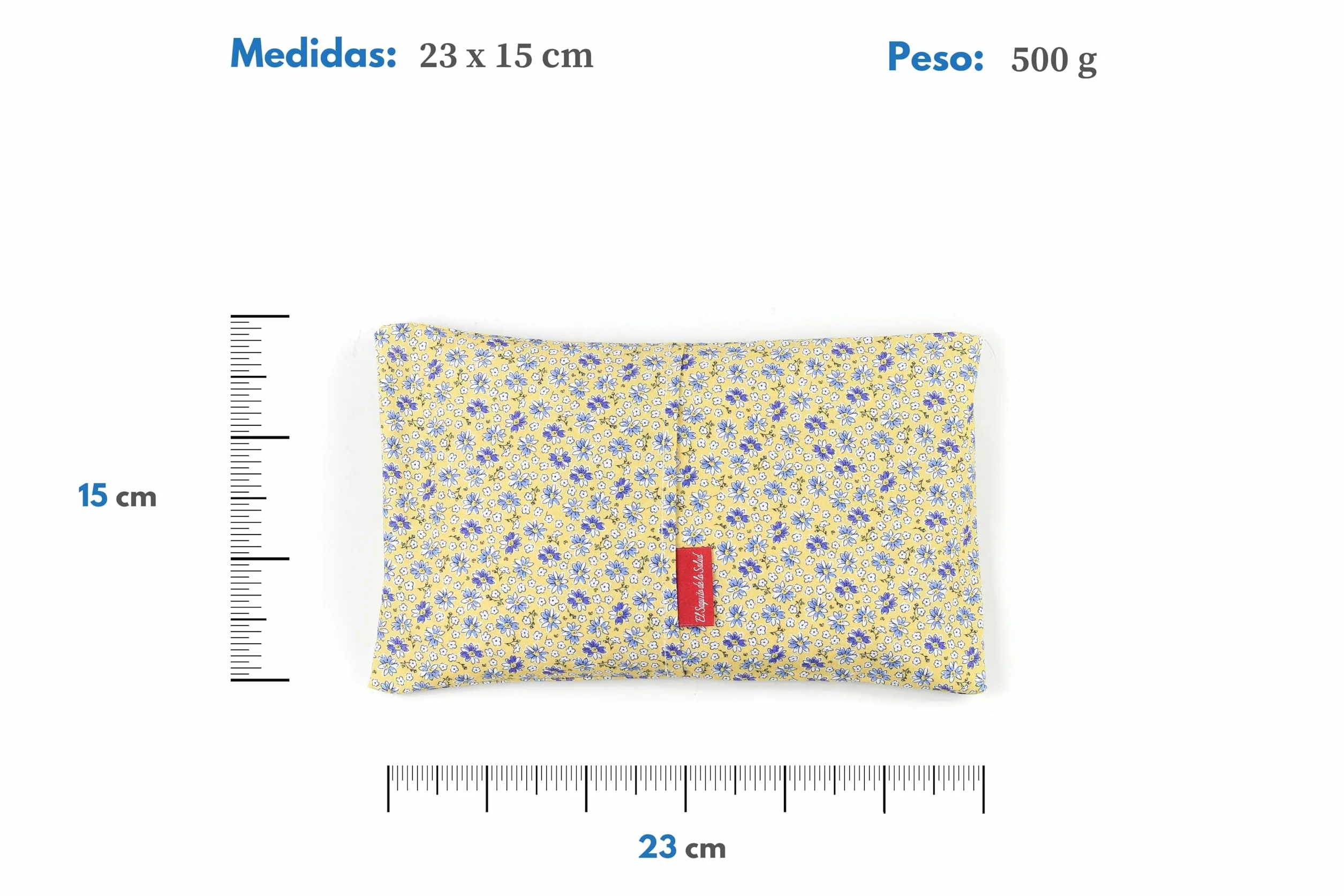 Saco Térmico de Semillas Lavanda Aroma Calor Seco Natural 100% Algodón 23x15x2 cm