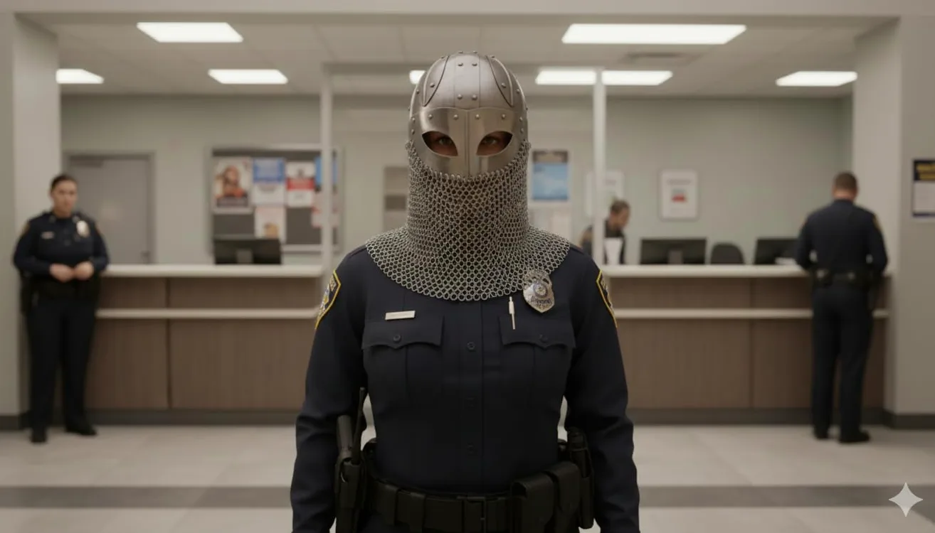 Históricalmuseum - Casco de viaje con diseño de brazo medieval con chainmail, con soporte para freé