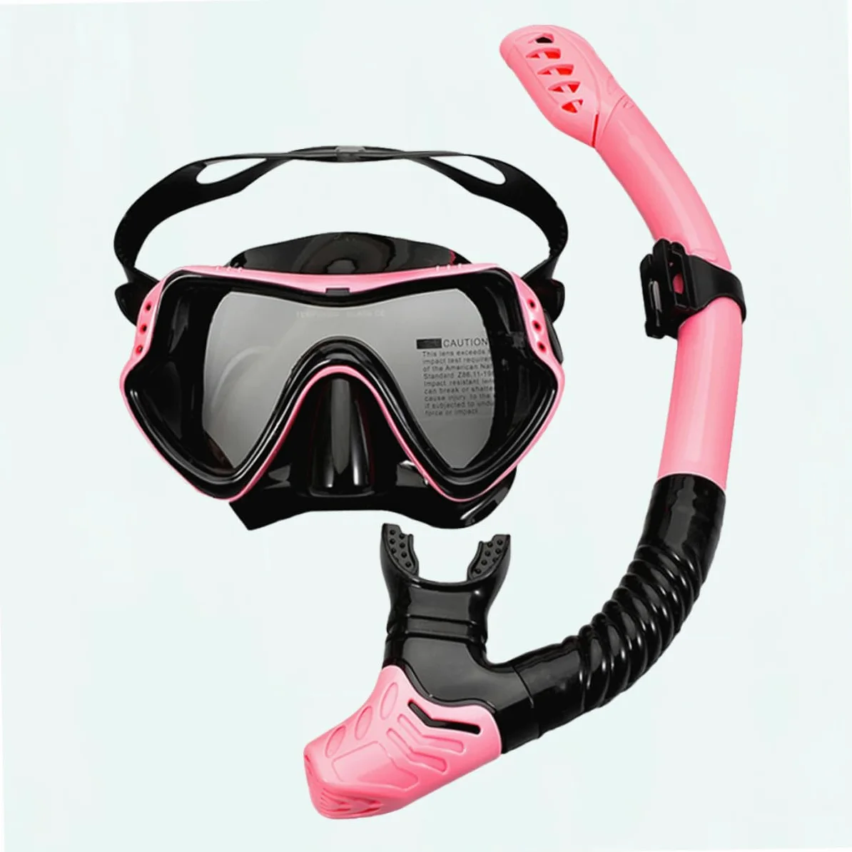 Gafas de Snorkel Rosa de Silicona para Niño Diseño Ventana | Tubo de Respiración Incluido, Orificios de Drenaje Unidireccionales, Cinta Elástica de Alta Tensión
