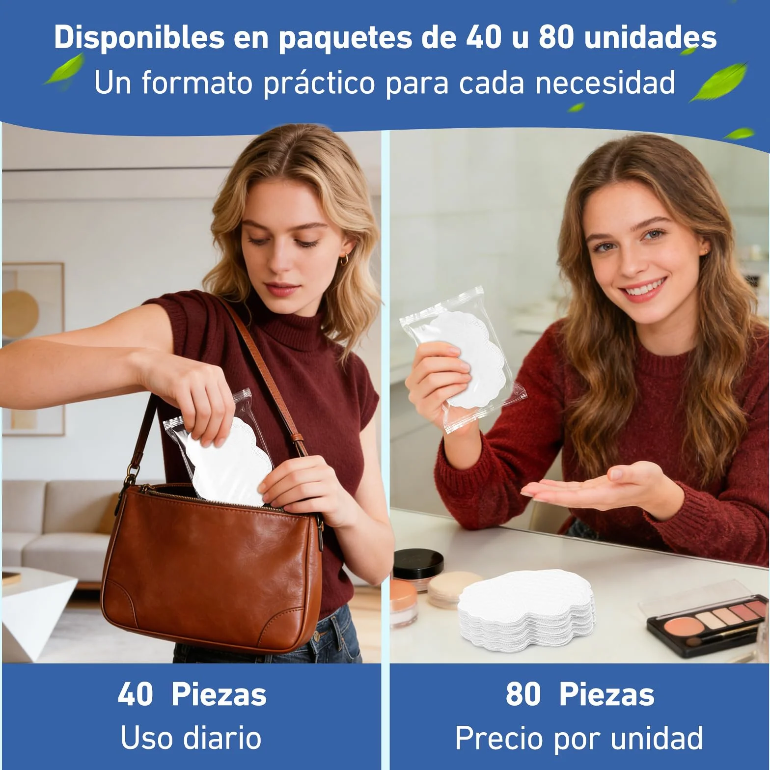 Almohadillas Axilas Sudor Absorbentes Invisibles Transpirables Antisudor Ropa Camisas 80 Piezas