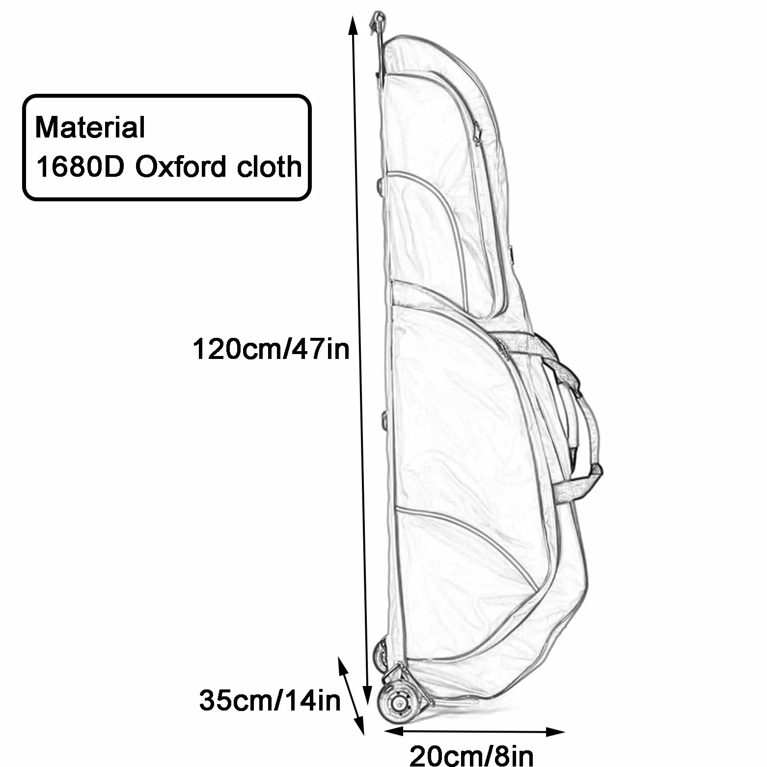 Bolsa Pequeña con Ruedas para Esgrima, Bolsa de Espada para Máscara, Espada y Traje, Equipo de Esgrima, Tela Oxford Impermeable 1680D, Esgrima Bolsa Portátiles Universales(Black)
