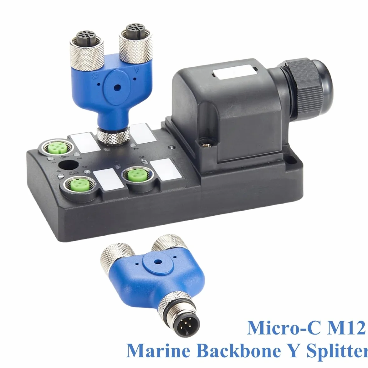 NMEA 2000 Multipuerto M12 Y Splitter Adaptador IP67 Impermeable N2K 3 Vías M12 5Pin A Código Macho a Hembra Sensor Conector Circular para CAN Bus CANOpen Actuador