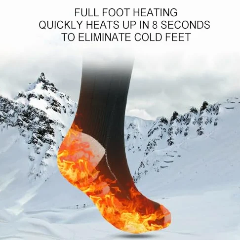 Calcetines calefactados, calentadores eléctricos recargables con control de aplicación, hasta 8 horas de calentamiento, ideales para hombres y mujeres, perfectos para actividades en clima frío como
