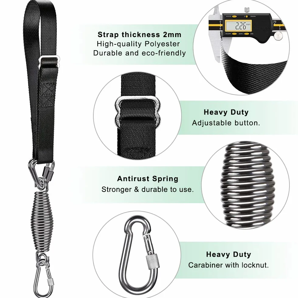 Dolibest Correa para Colgar Saco de Boxeo, Bolsa Pesada de 55 a 100 cm, Cuerda Ajustable para Colgar en casa, Gimnasio, Boxeo, Saco de Arena, Entrenamiento, Fitness, Equipo de Ejercicios