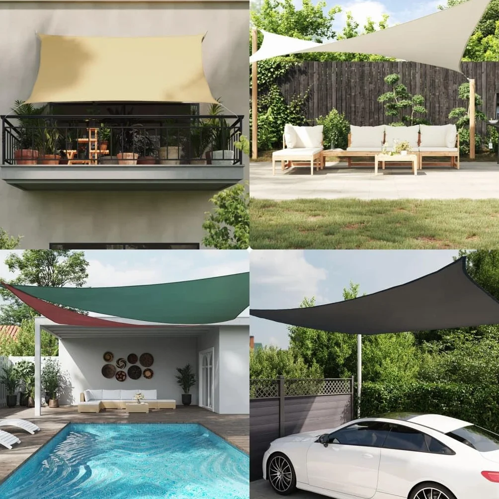 vidaXL Toldo de Vela poliéster Oxford 100% Gris Claro 2,5x2,5x3,5 m, toldo, Parasol, Carpa, toldos, parasoles, Carpas, entoldado, entoldados