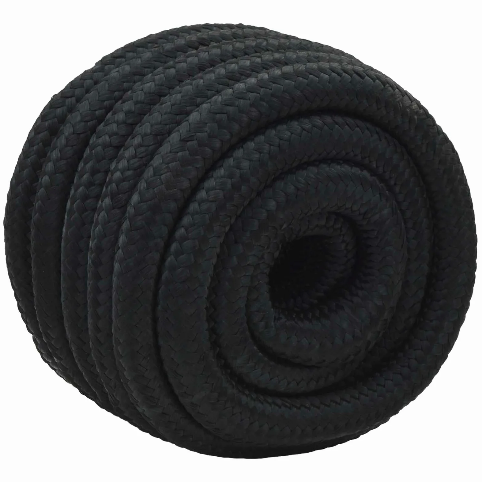 Cuerda de polipropileno para barco, 10 m, color negro, 3 cm de diámetro, resistente a la intemperie, para vela, canotaje, yatar, asegurar y atar