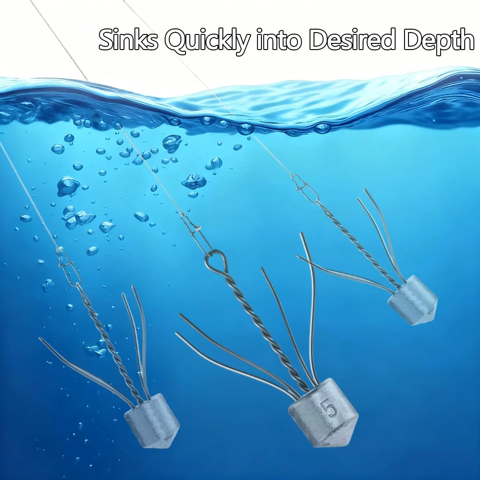 Dr.Fish Paquete de 5 plomos de pesca Sputnik de araña, 1 oz a 8 onzas, para agua salada, surf, pesca, pesca en la playa, pesca en el mar, soporte inferior