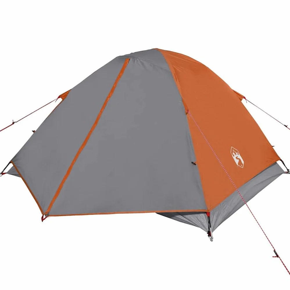 Tienda de campaña con cúpula para 6 personas, color naranja, con toldo extraíble, ligera tienda familiar de poliéster para camping, actividades al aire libre, senderismo y festivales