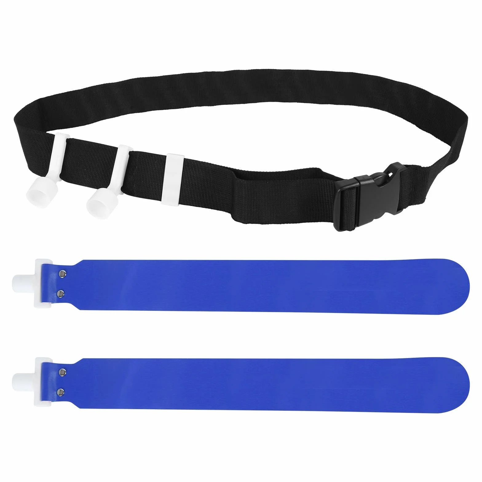 DONGKER Kit de banderas y cinturones, cinturón de fútbol de PVC, 2 banderas, hebilla de liberación para equipos de entrenamiento juvenil y adulto