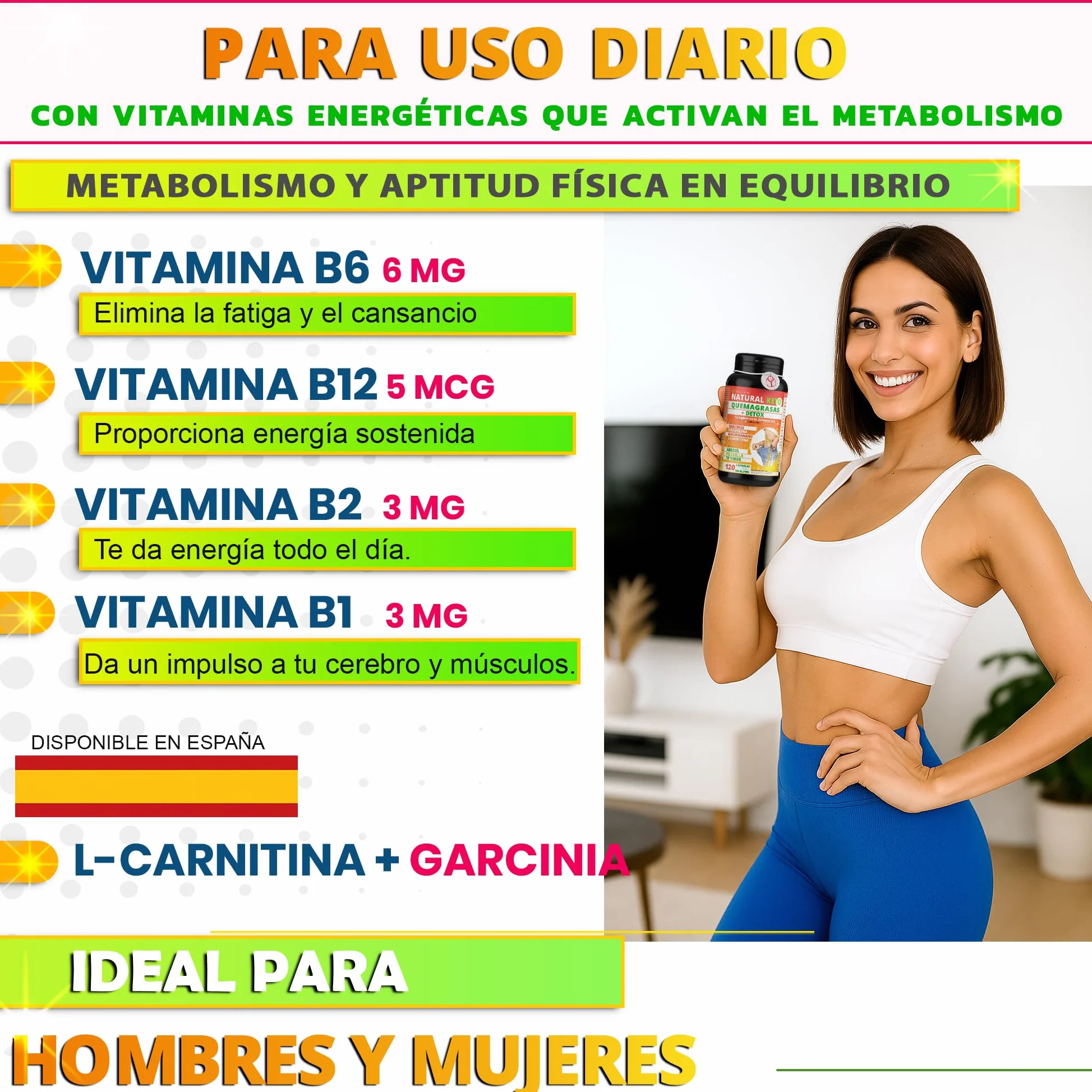NUTREA PRO® Quemagrasas Potente 120 Pastillas con L-Carnitina, Garcinia Cambogia y 13 Plantas