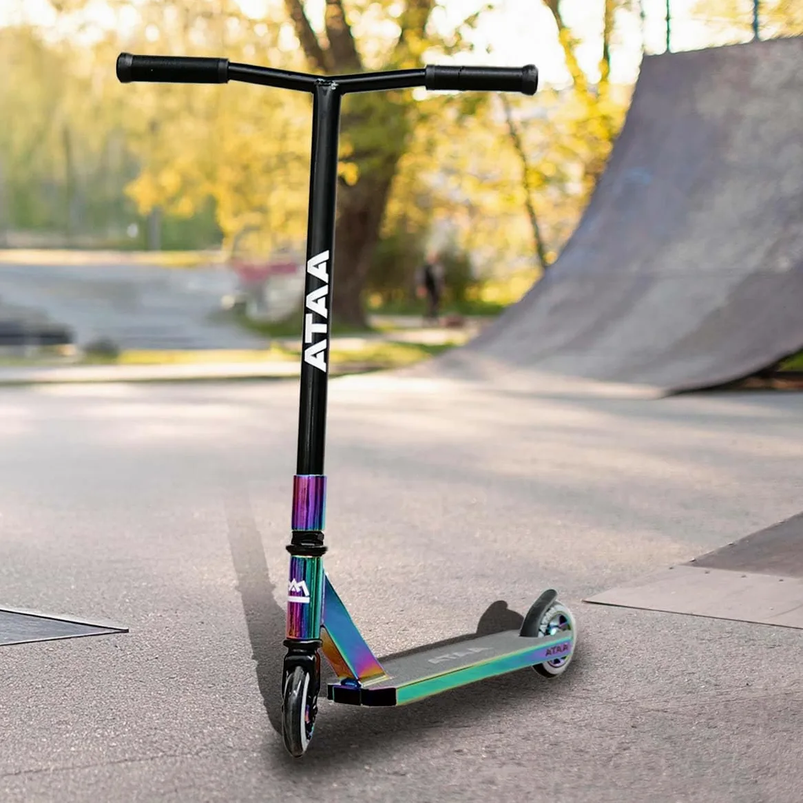 Patinete Urbano ATAA Jumper Neon con Manillar Acero 360º Ruedas PU 100 mm rodamientos ABEC 9 y Plataforma Antideslizante