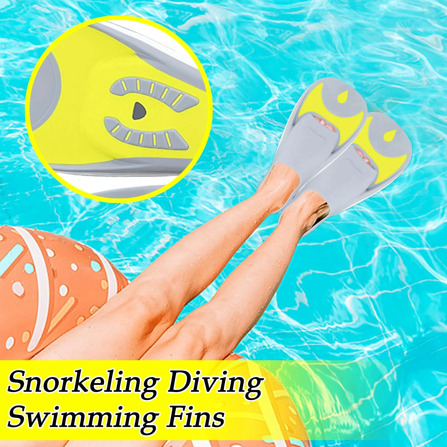Aletas Natatorias Adultos | Equipo de Buceo Estabilizador Ergonómico - Aletas De Natación Corto Y Aletas Snorkel,para mujeres hombres niños niñas para bucear natación apnea entrenamiento viajes