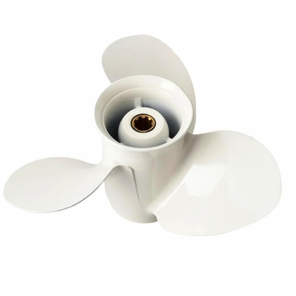 Hélice 63V-45945 9 1/4x9 compatible con motor fueraborda 9.9 F9.9 15HP F15C F15 F20 aluminio 8 dientes estriado derecha