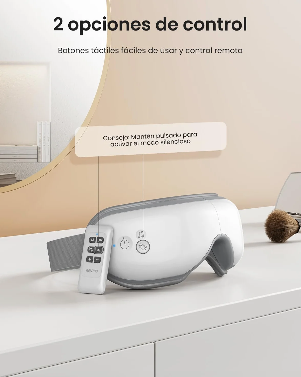 RENPHO Masajeador de ojos con calor y compresión de aire, aliviar tensión ocular, regalo para mujer