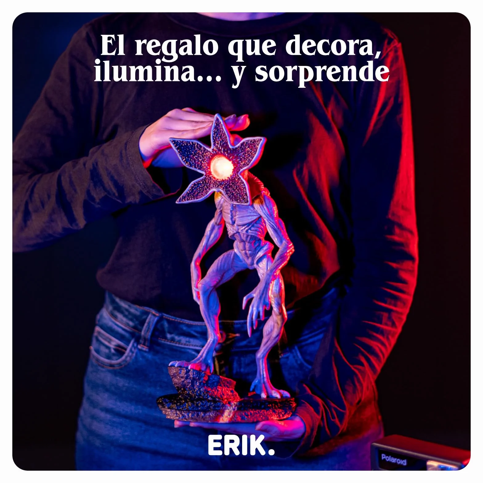 Stranger Things Demogorgon figura lampa LED USB bateria 34x19 cm