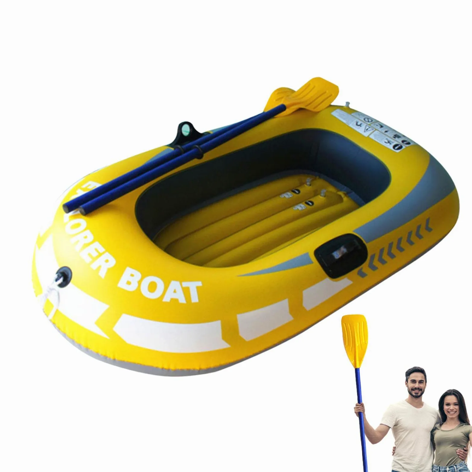 Keptfeet Kayaks inflables, Kayaks inflables para 1/2 Persona, Turismo recreativo, balsa Pesca Plegable portátil con 2