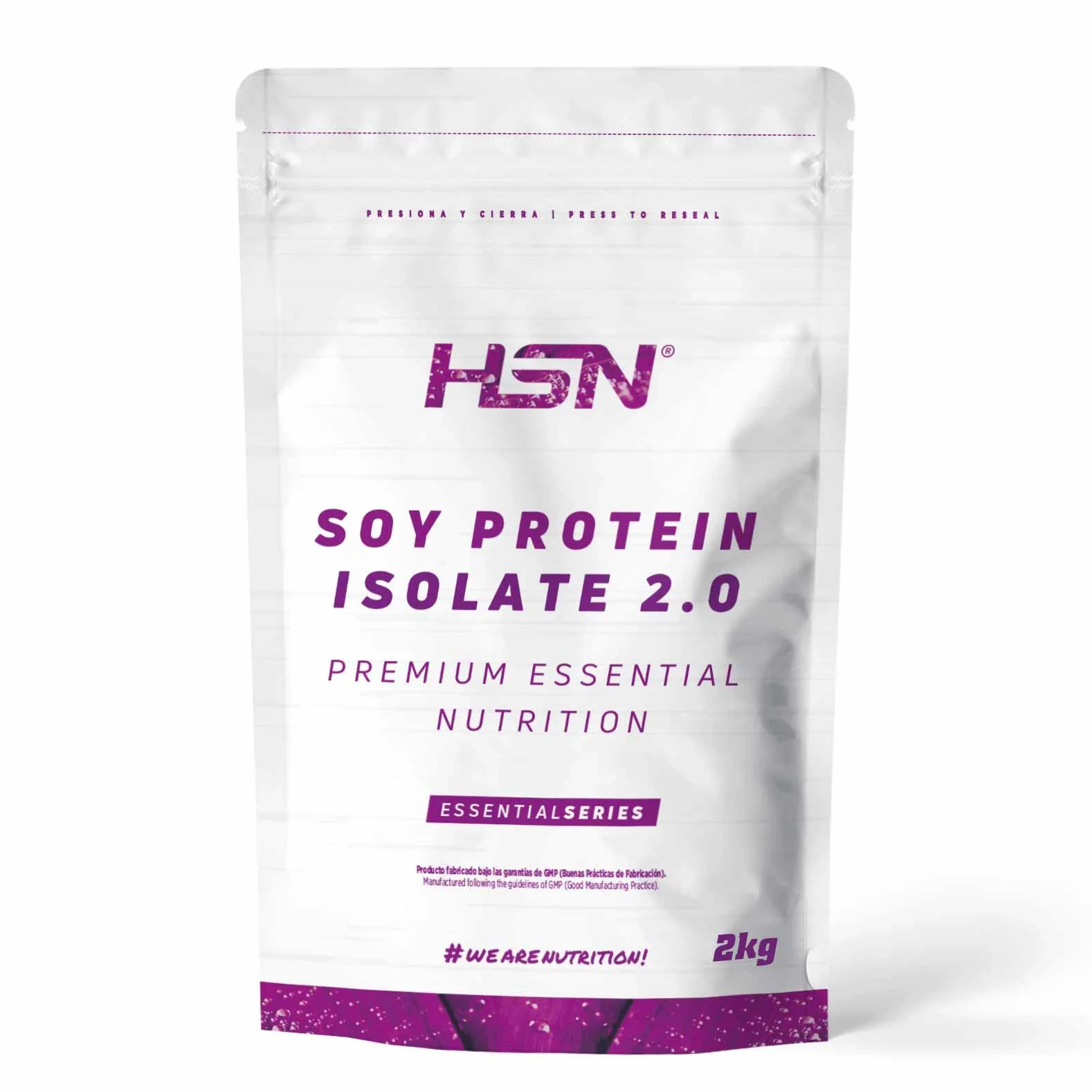 Proteína de Soja Aislada HSN 2 Kg Sin Sabor 100% Vegana No-GMO Sin Gluten
