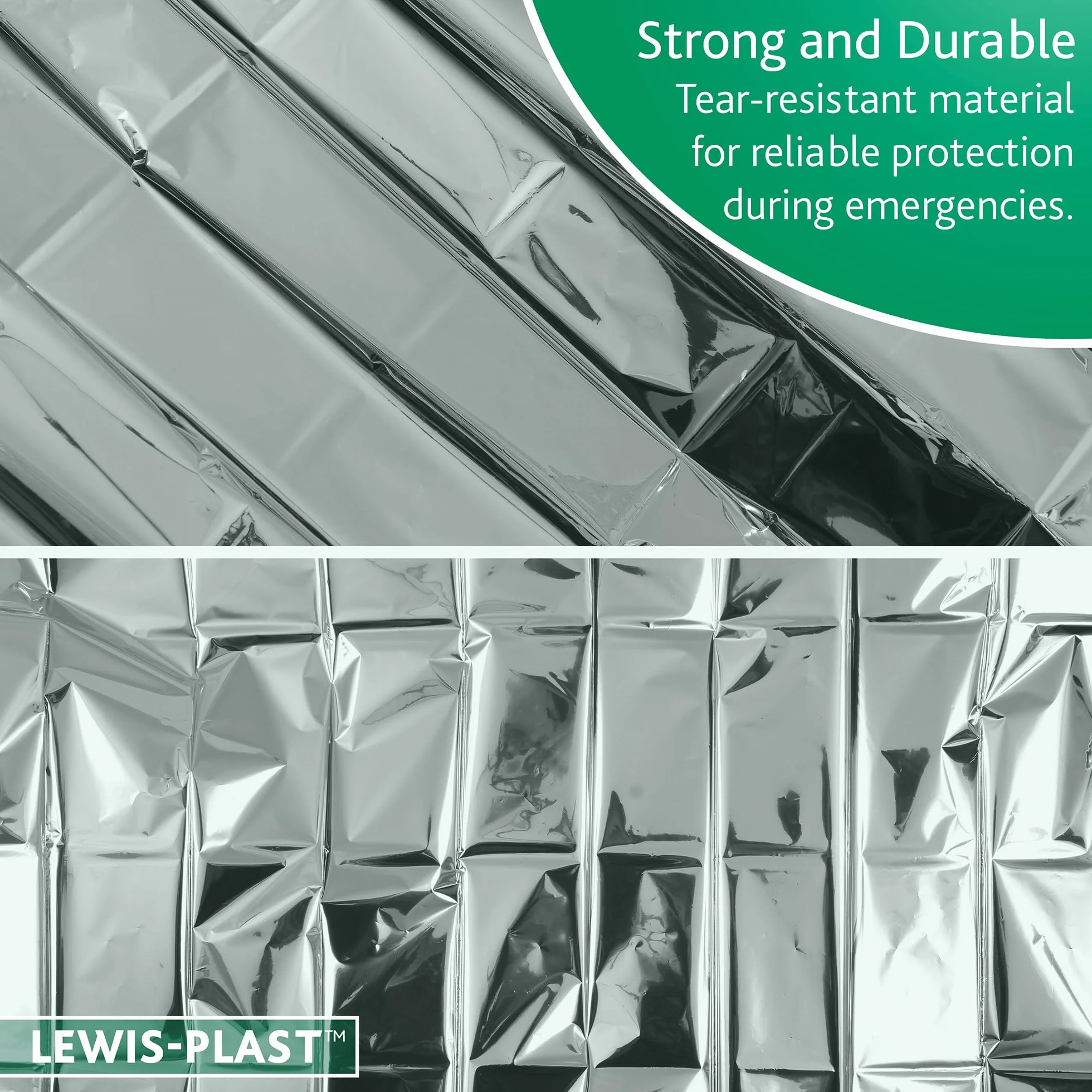 Reliance Medical Manta de aluminio para adultos, reflectante del calor, aislante, protección contra viento y lluvia (paquete de 3)