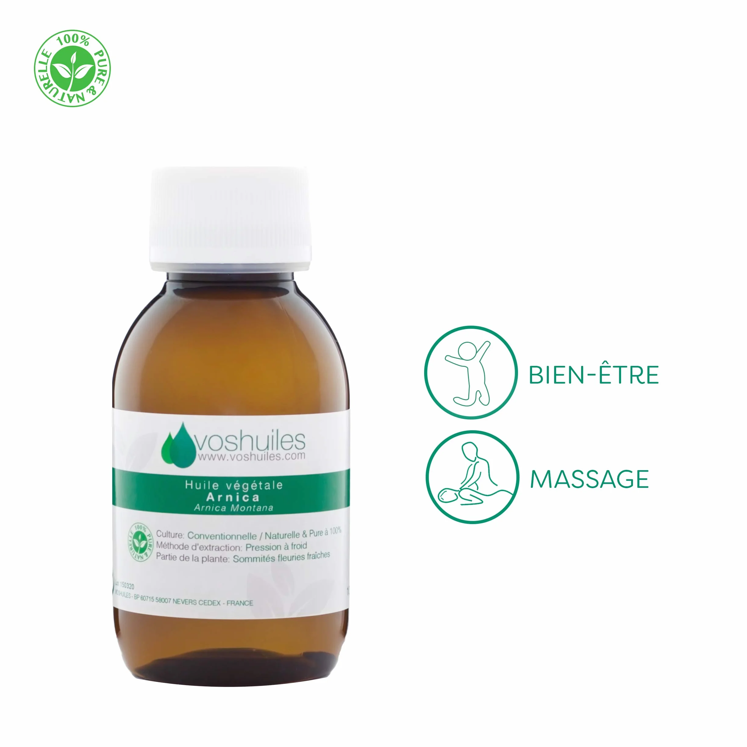 Aceite vegetal de flores de árnica 100% puro natural Árnica Montana 100 ml para piel preparación deportiva recuperación