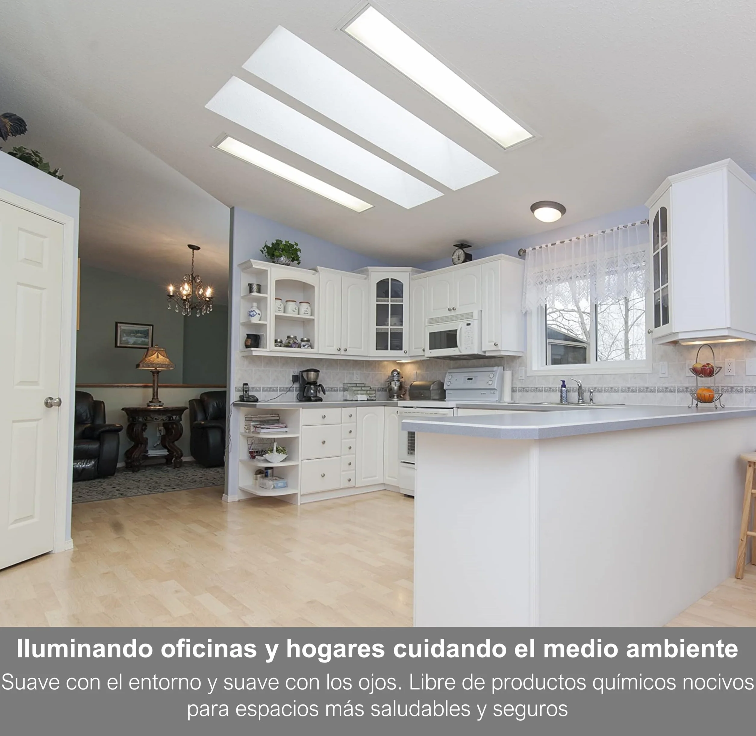 Panel LED 120x30 Empotrable 40W Luz Cocina Pack 2
