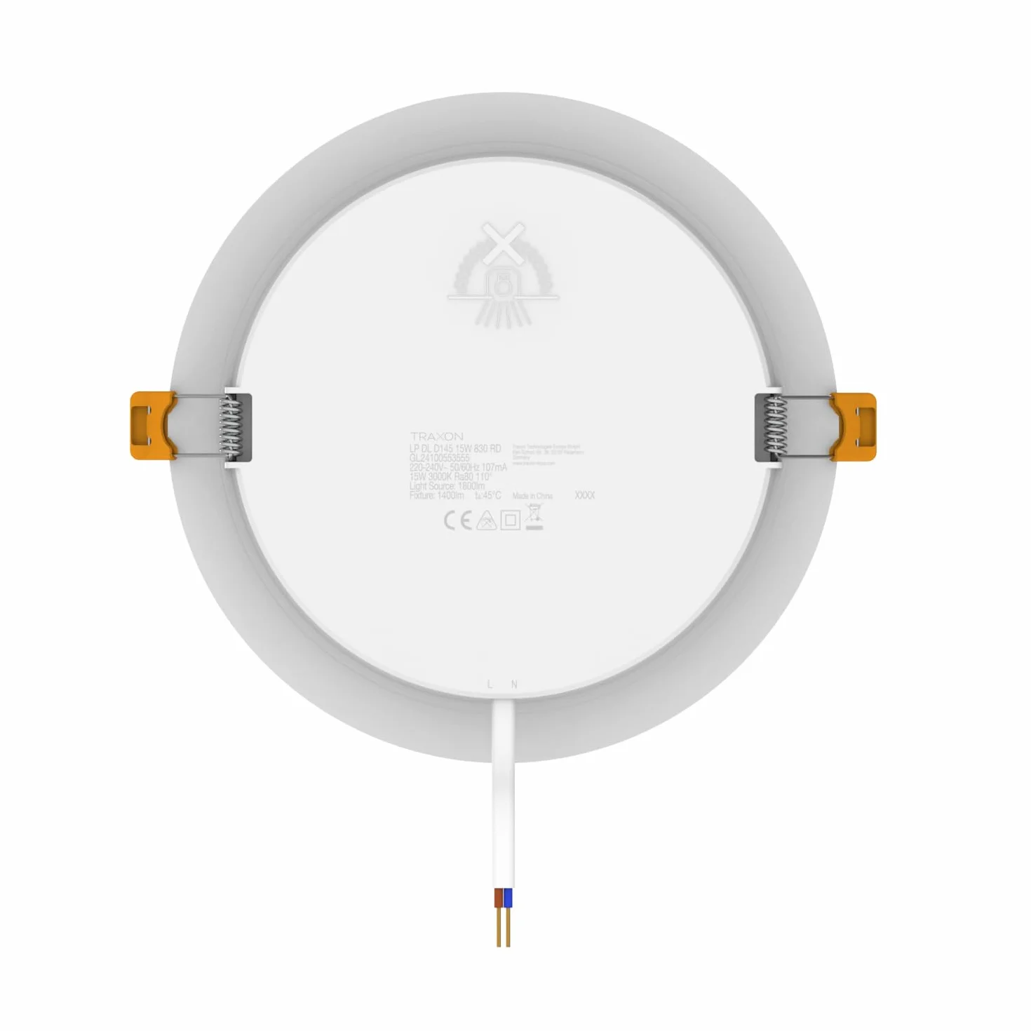 TRAXON LUXPOINT Placa downlight LED Filbert Circular 15W 4000K 1500Lm Empotrable IP20 Pack 2
