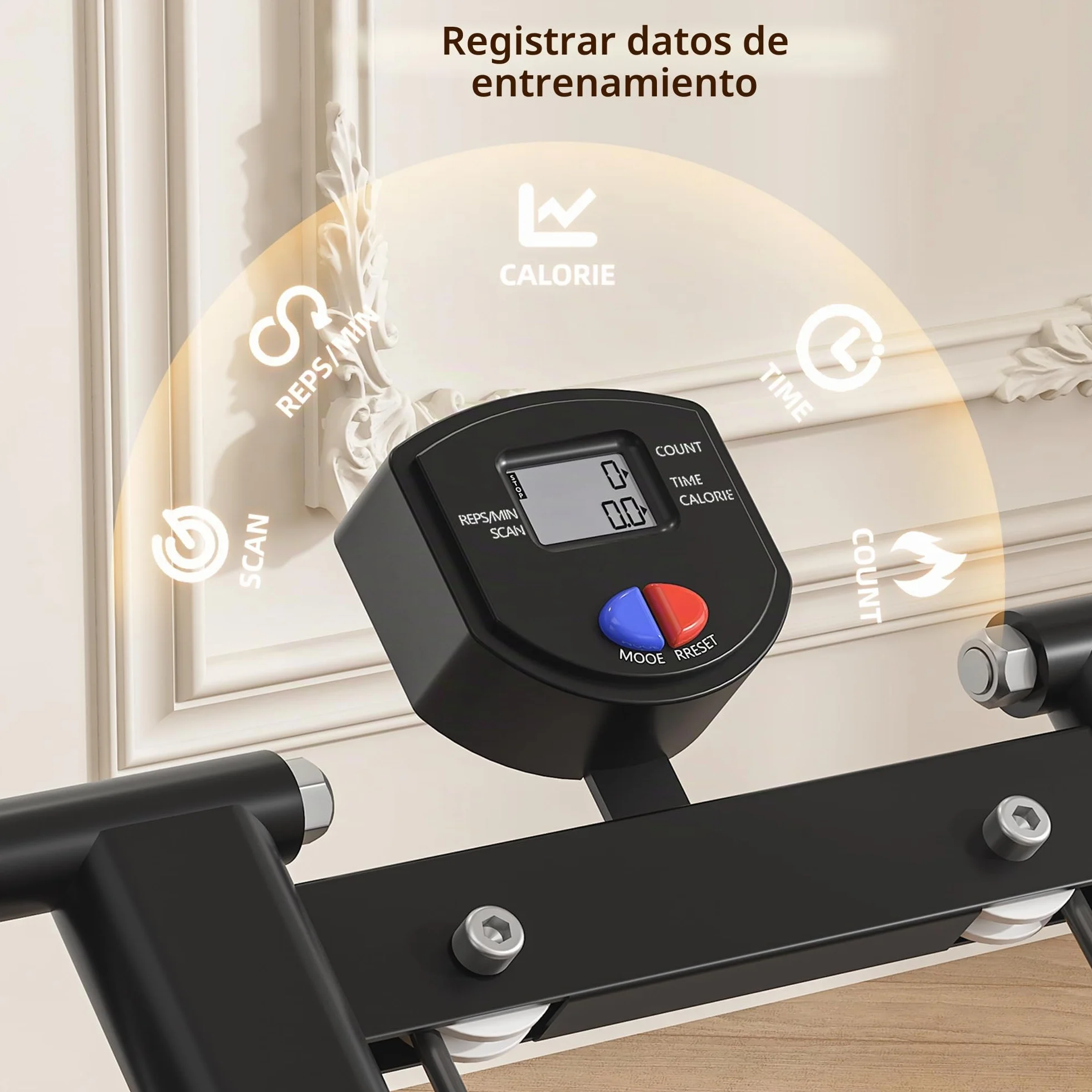 MOMODA Escalera escaladora Vertical Plegable Ajustable para Gimnasio en casa, Entrenamiento de Cuerpo Completo