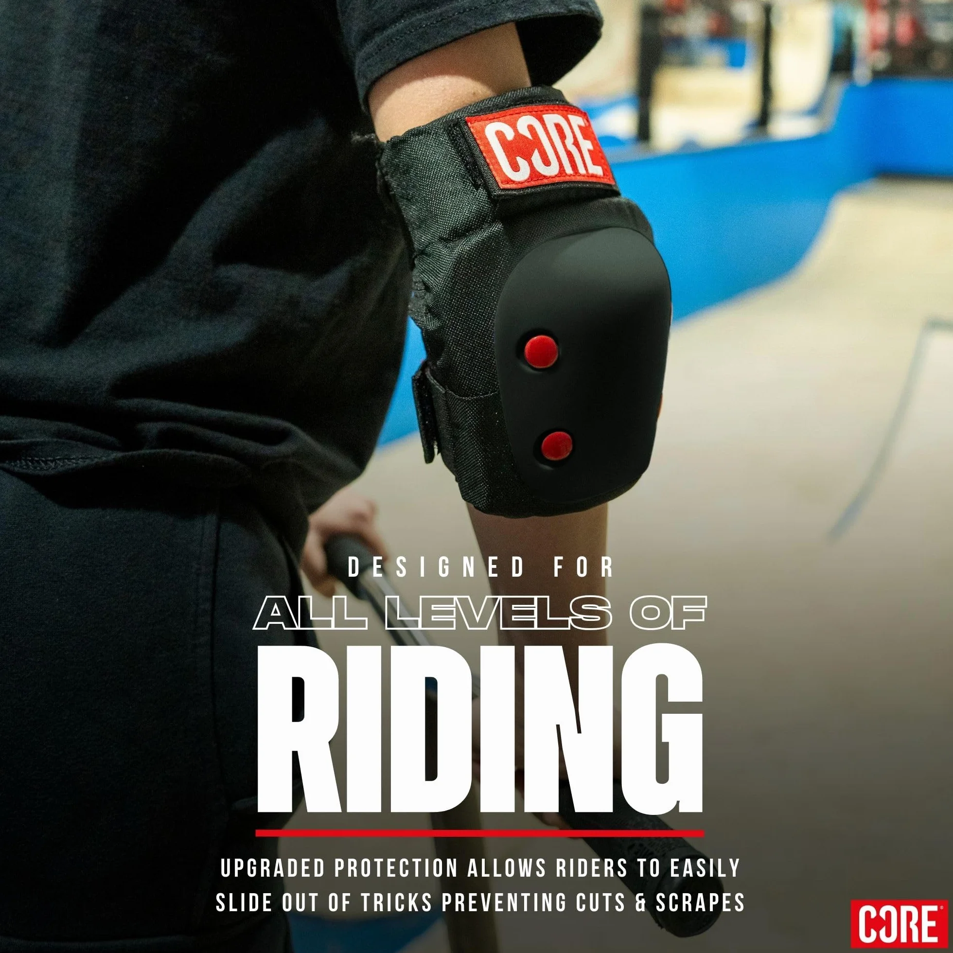 CORE Skate Pads 3-Pack (S - Negro)
