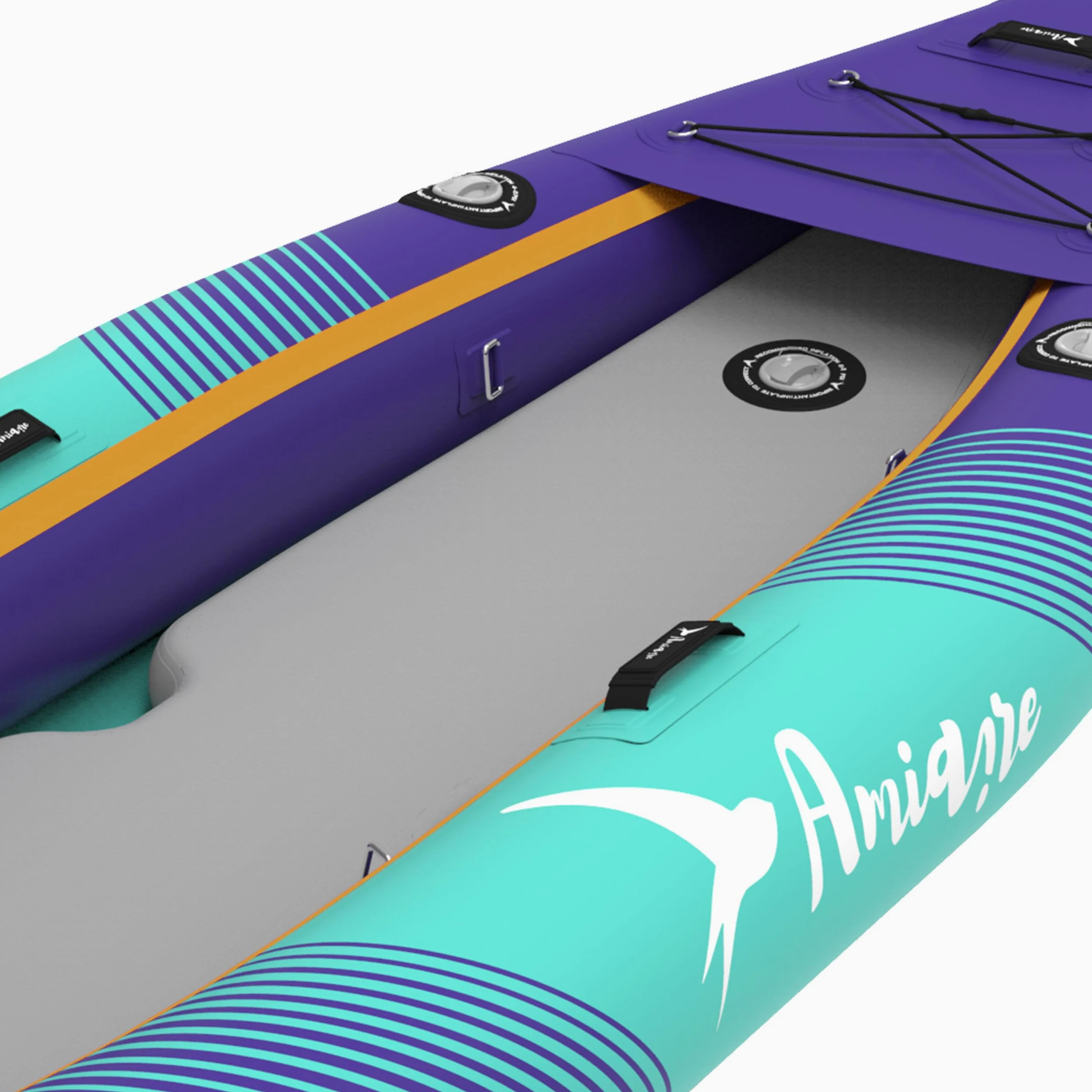 Kayak Hinchable Individual 320 cm Drop Stitch 8 cm – Pack Completo con Remo, Bomba, Asiento y Quilla | Rígido y Estable, PVC Resistente, Bolsa Transporte, 1 Persona, Lago Río y Mar