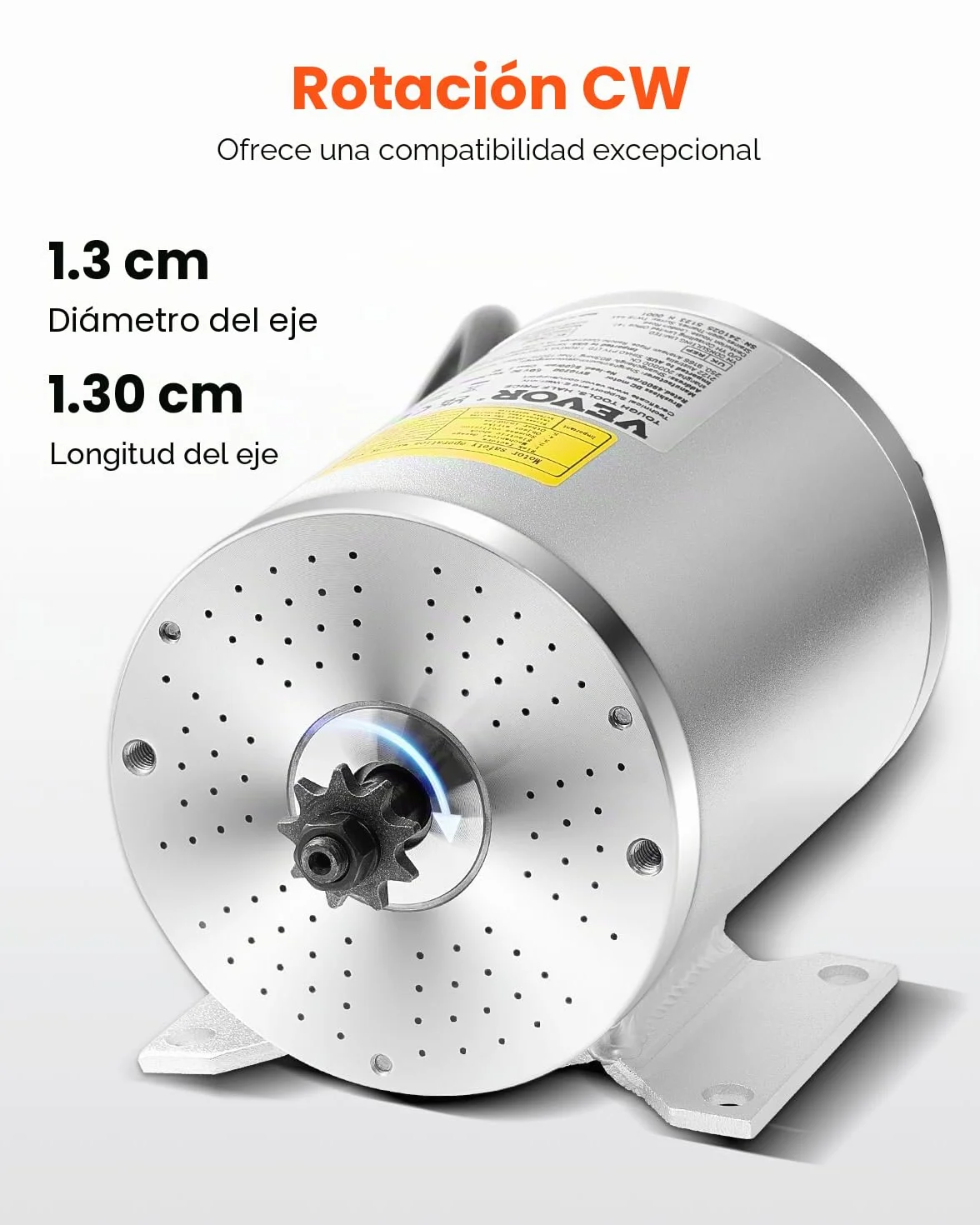 VEVOR Kit Motor Eléctrico sin Escobillas DC 2000W 60V 4500 RPM Controlador Velocidad para Kart Bicicleta Eléctrica