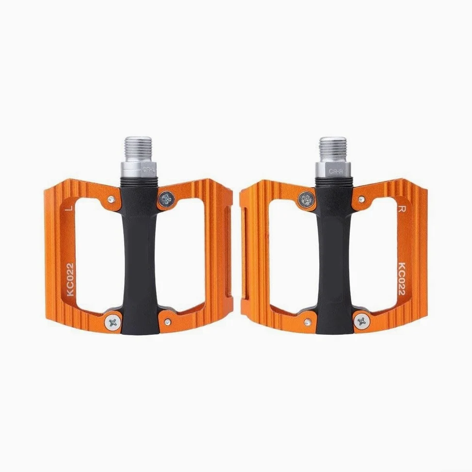 Honseadek Pedales de bicicleta ultraligeros de aluminio y fibra de nailon con diseño antideslizante, doble rodamiento, eje de acero cromado, para ciclismo de montaña y carretera