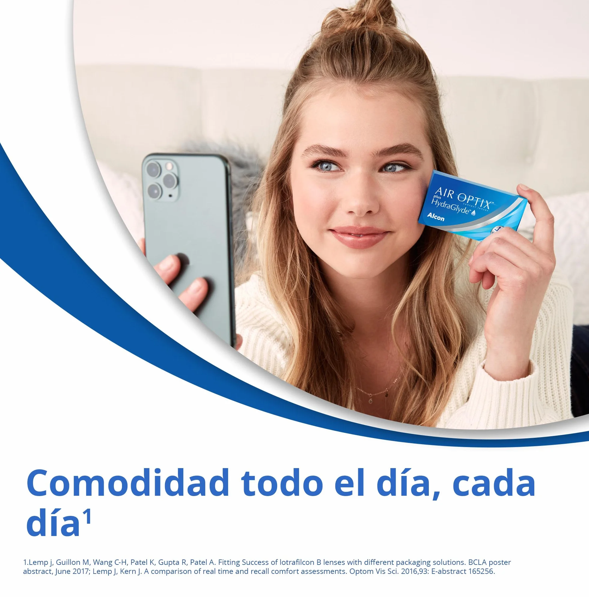 Air Optix plus HydraGlyde Lentes de contacto reemplazo mensual Pack 6 R 8.6 mm D 14.2 mm -2.75 Dioptr