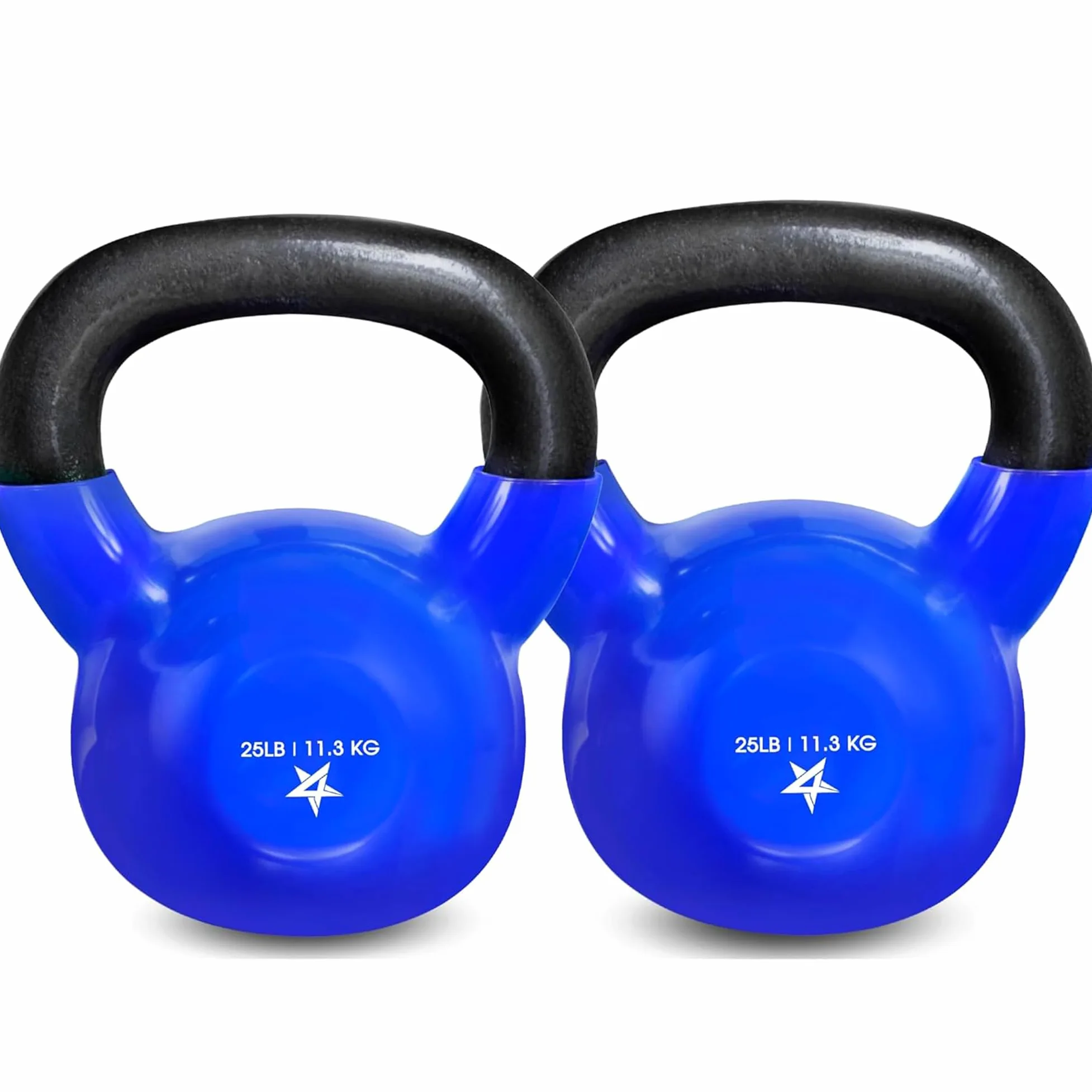 Yes4All Par de pesas rusas de hierro fundido con revestimiento de vinilo, ideal para ejercicios de pesas con mancuernas, pesas de mano y pesas pesadas para equipo de entrenamiento de cuerpo completo,