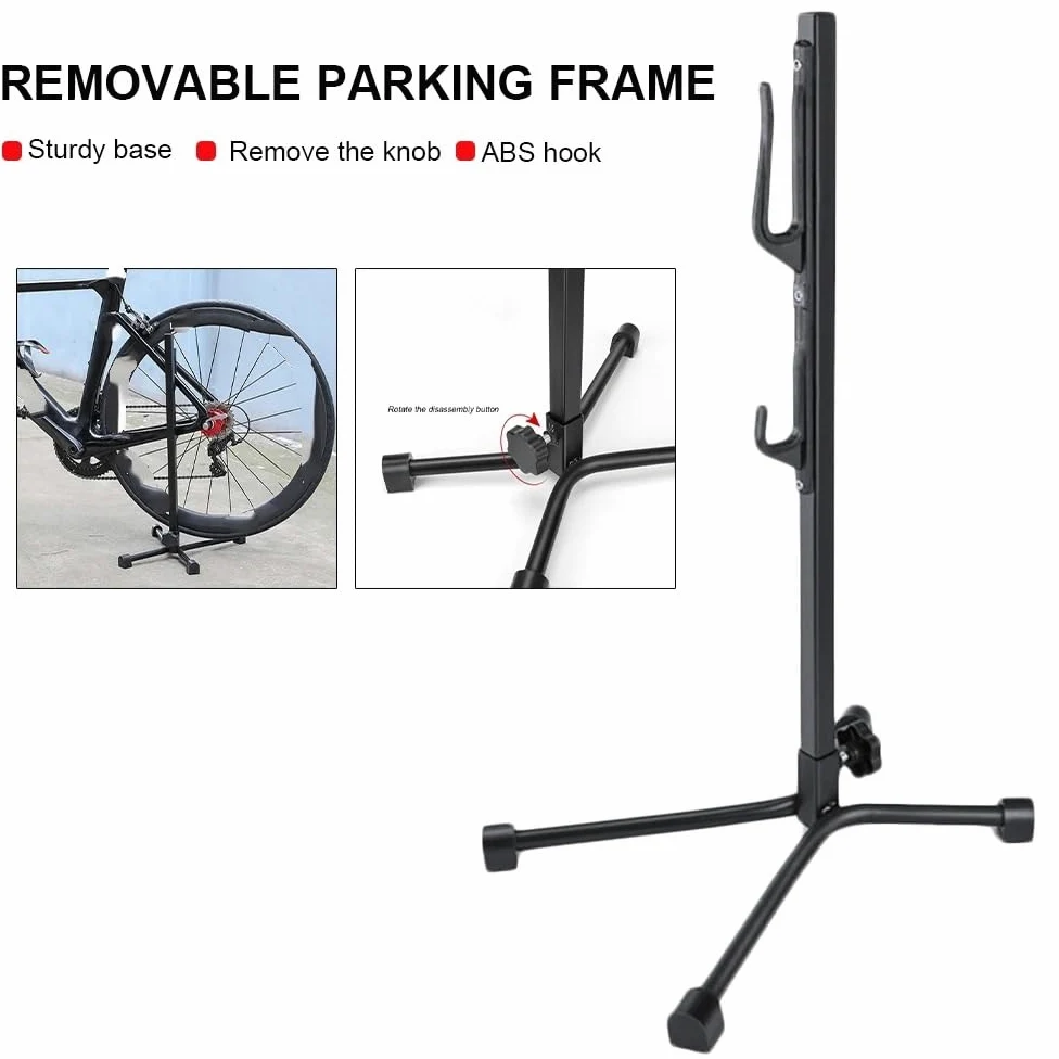 Soporte Bicicleta Soporte de aluminio for bicicletas, soporte reparación metal, mantenimiento for almacenamiento en garaje interior, desmontable