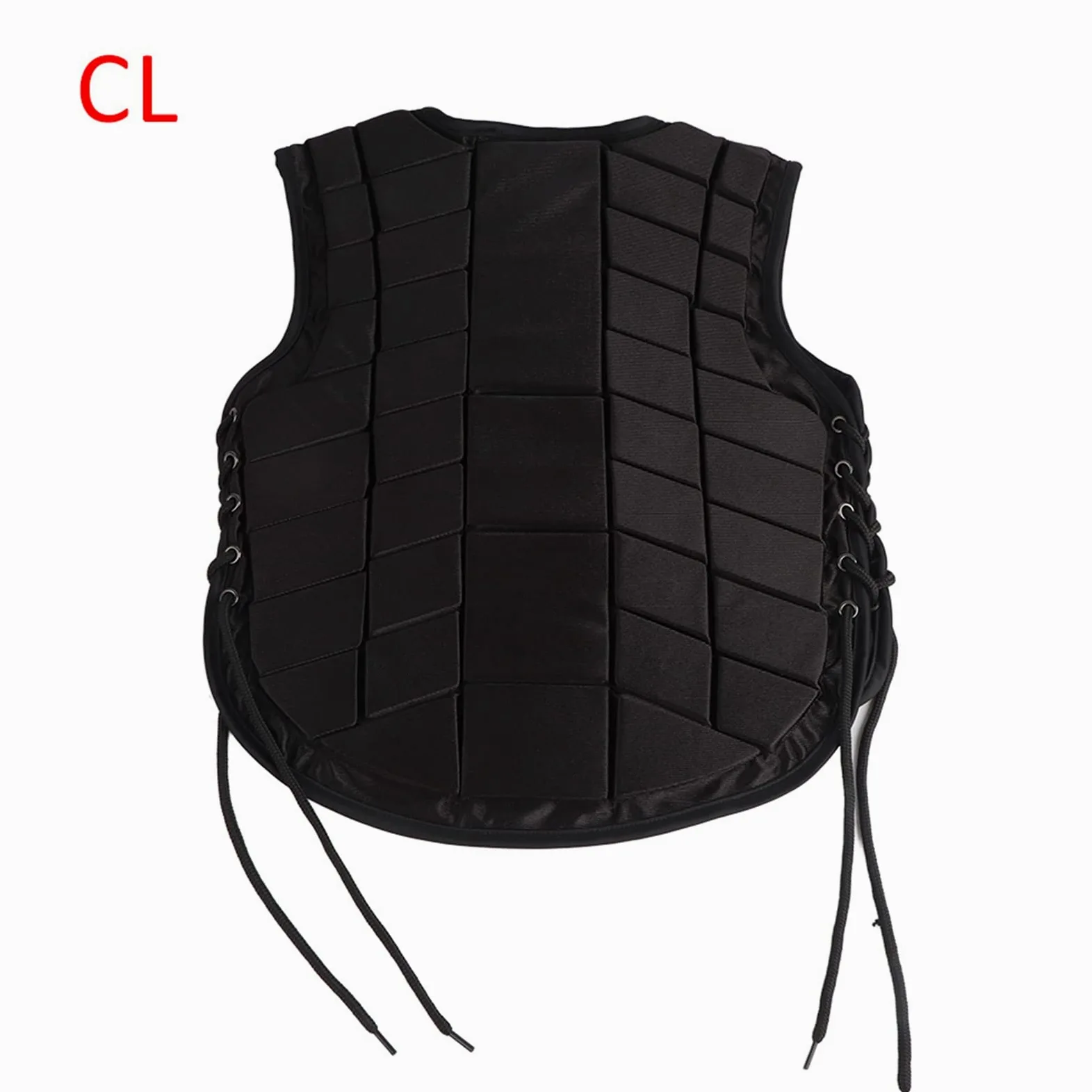 Chaleco de equitación, chaleco de seguridad, protector para niños, niñas, niños, duradero y cómodo, acrílico, negro, peso 286-432 g
