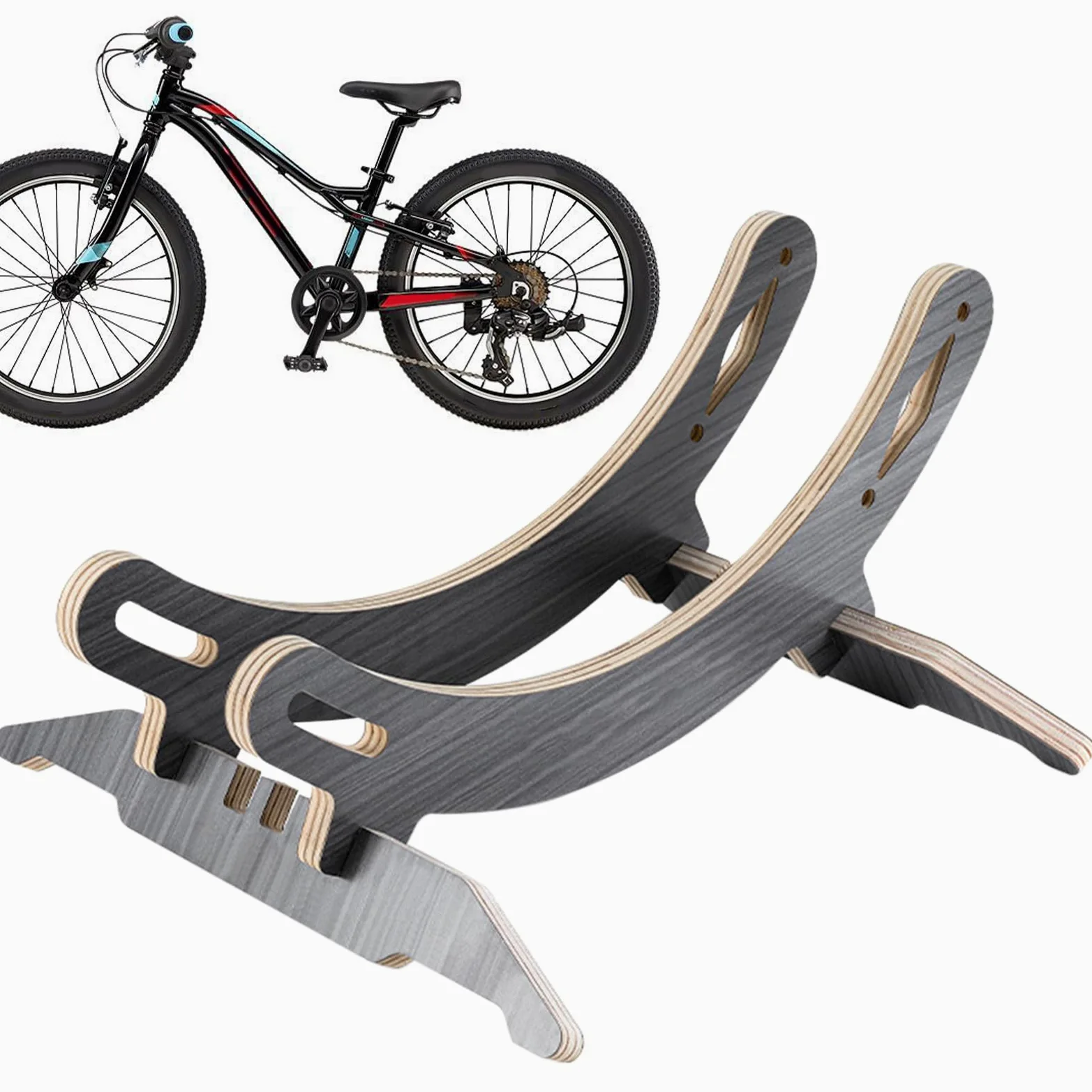 Soporte para Bicicleta de Suelo Almacenamiento Desmontable Y Ajustable | Almacenamiento para Bici en Interiores Para Ciclistas De Bicis De Montaña Exhibición Interior Suelo Apartamento Garaje Pati