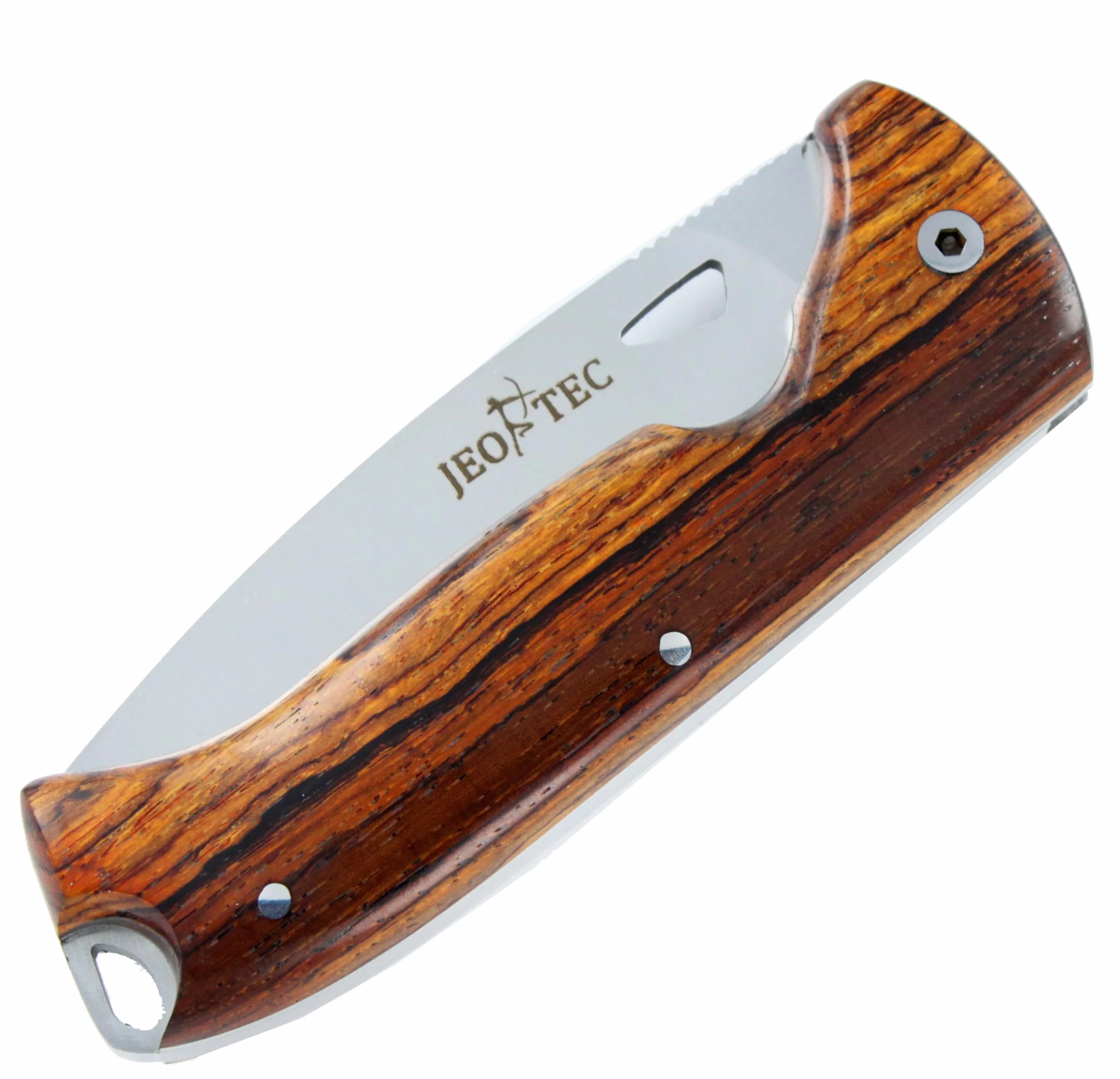 JEO-TEC Nº47 Navaja de supervivencia caza monte bushcraft Acero MOVA 58 Funda Fabricado en España