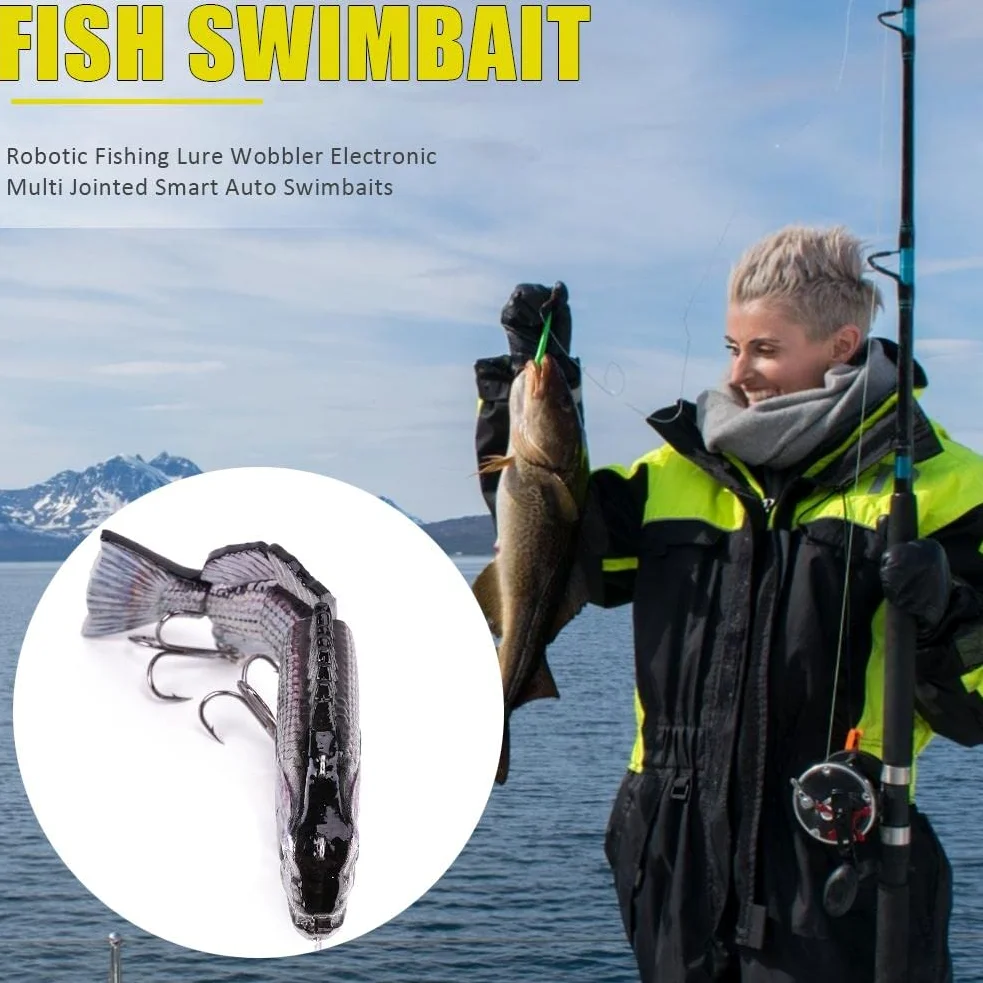 Cebo Artificial electrónico Inteligente, Wobbler, pez, natación automática, señuelo de Pesca robótico