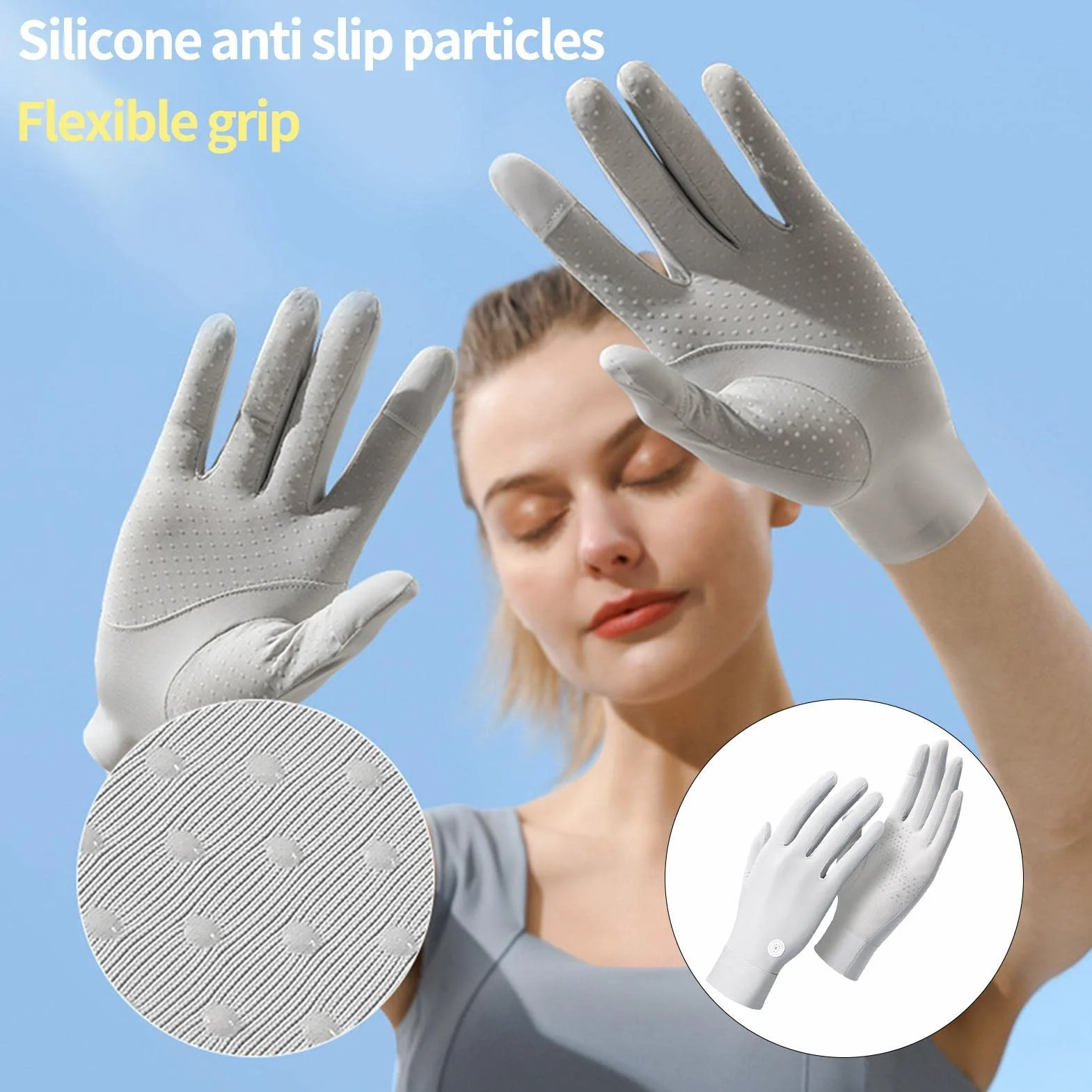 Guantes FPS | protección Solar Transpirables Ice Feeling Thin UPF 50+,navegación, conducción Hombres para Remo, Kayak, conducción, Remo, piragüismo
