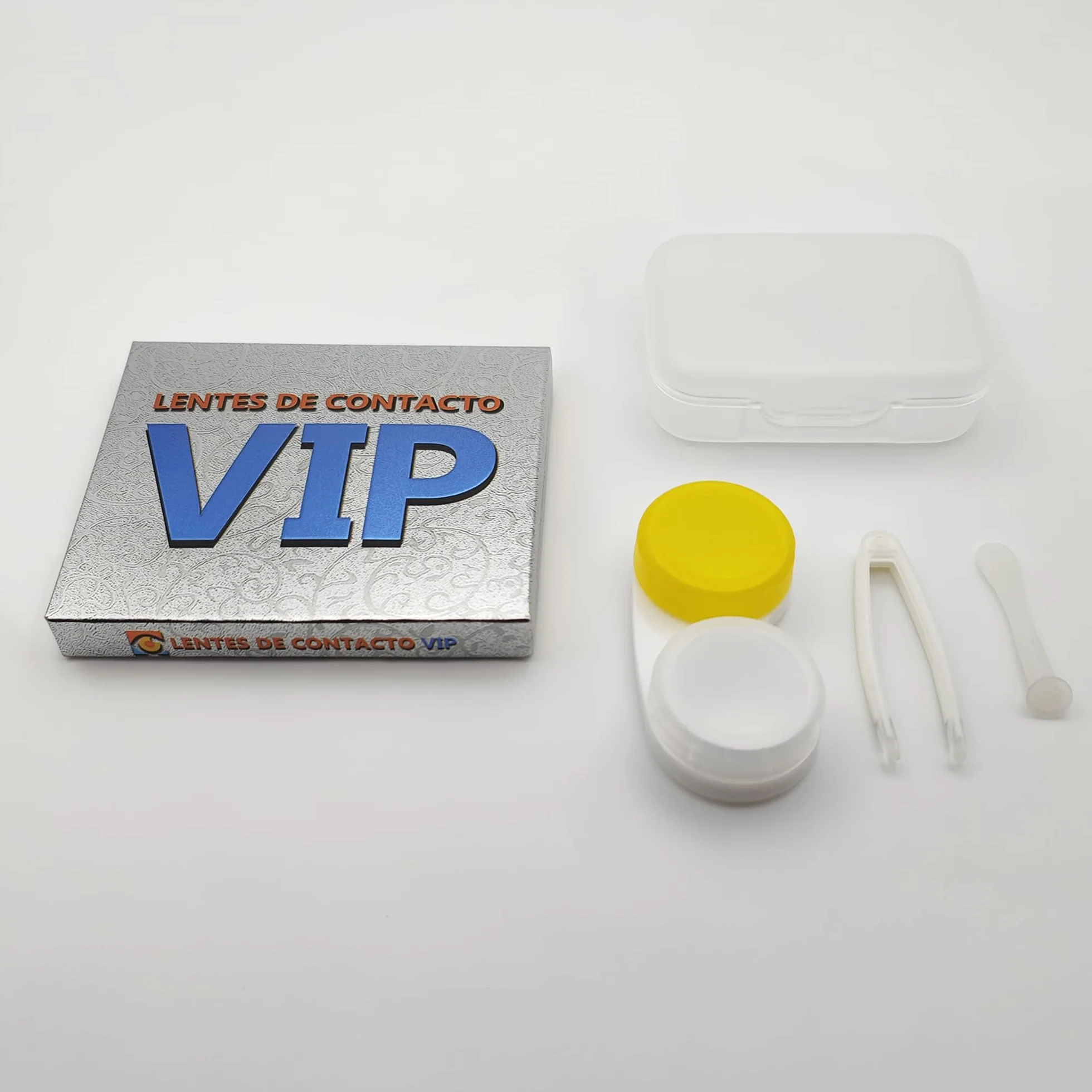 Lentillas de Contacto Color Verde Suave Duración 1 Año Kit Accesorios 2 Piezas Sin Aro