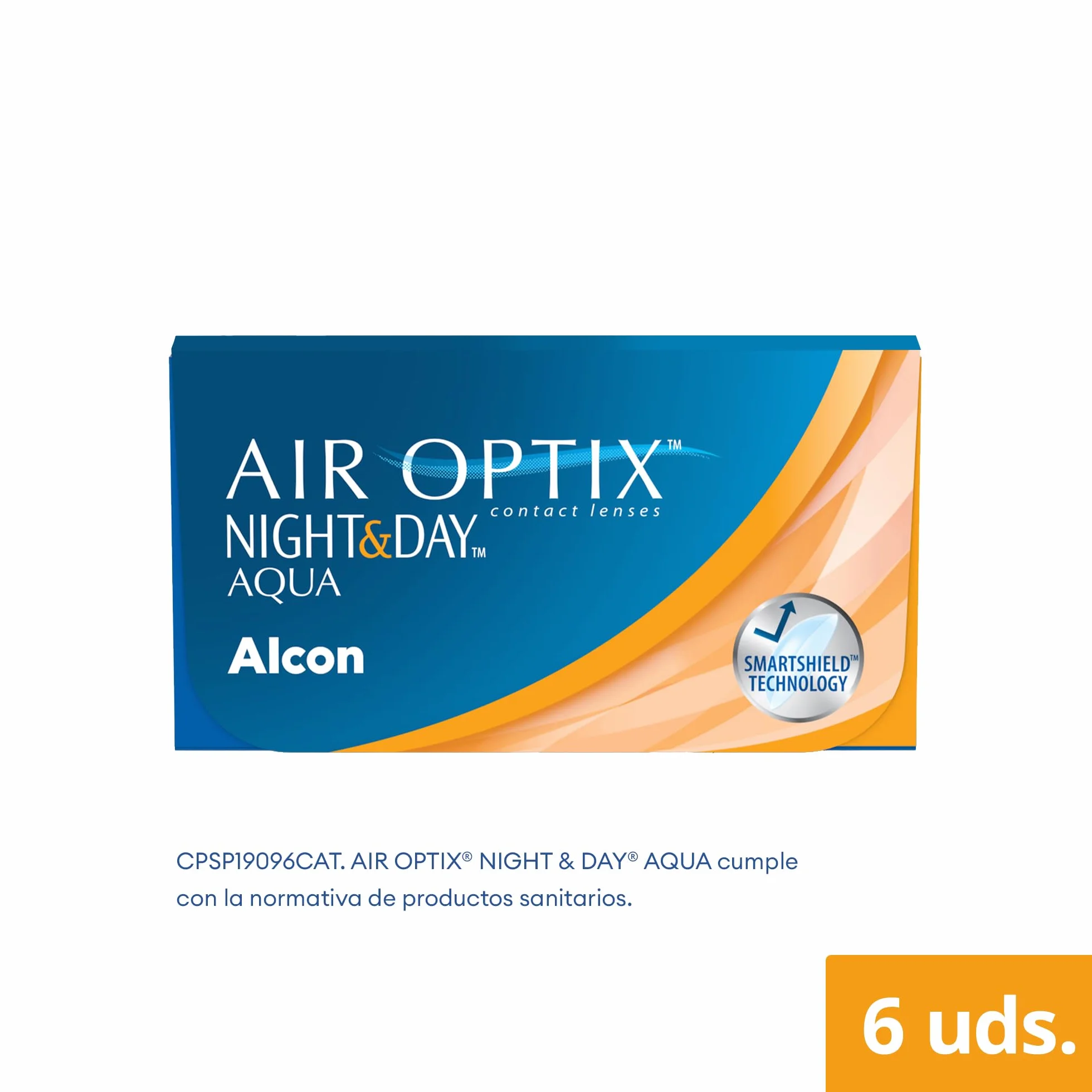 Air Optix Night & Day Aqua Lentes de contacto mensuales Pack 6 R 8.6 mm D 13.8 mm 0 Diopt