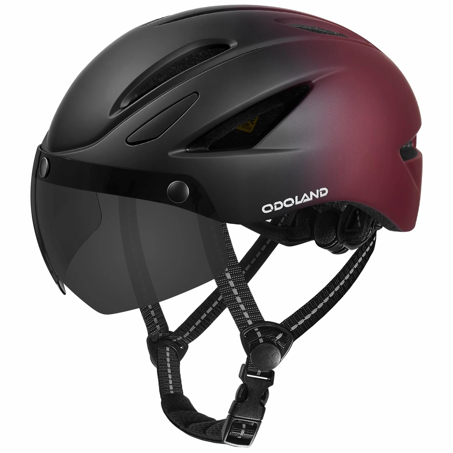 Odoland Casco de Bicicleta para Adultos con Gafas Magnéticas Desmontables Casco de Ciclismo para Bicicleta de Carretera de Montaña Casco de MTB Ligero Certificado para Hombres y Mujeres