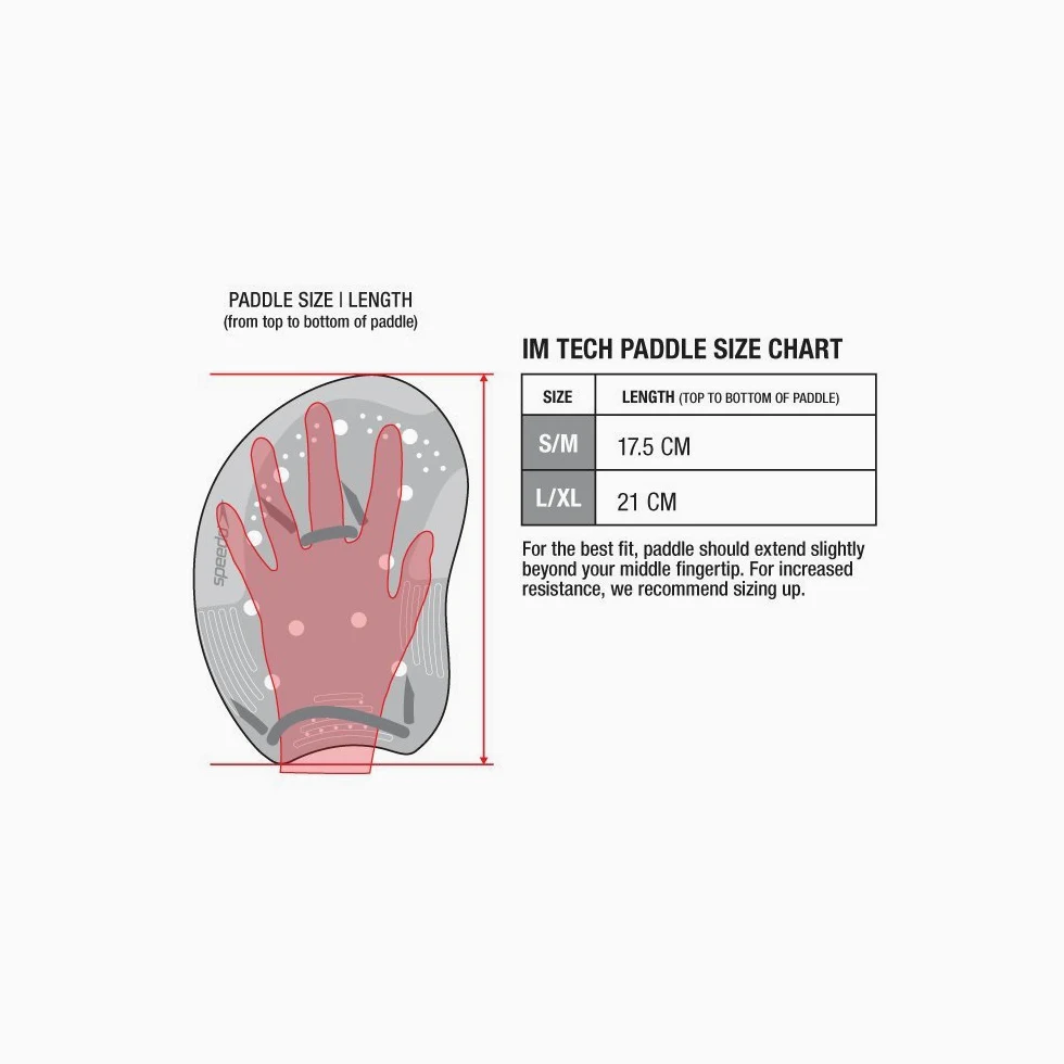 Speedo Swim Training Tech Paddles Entrenamiento de natación I.M. Palas tecnológicas, Unisex Adulto