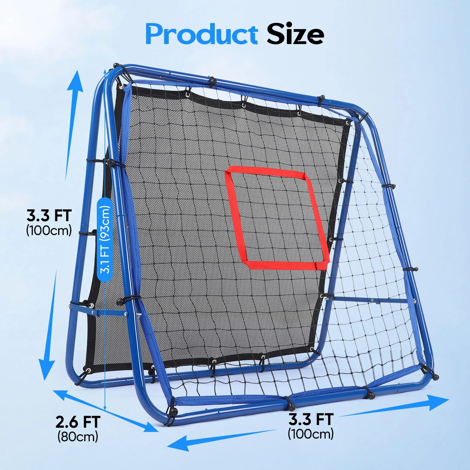 Reboteador Football Porterías de Fútbol para Jardín 100x100cm Exterior Kit Entrenamiento